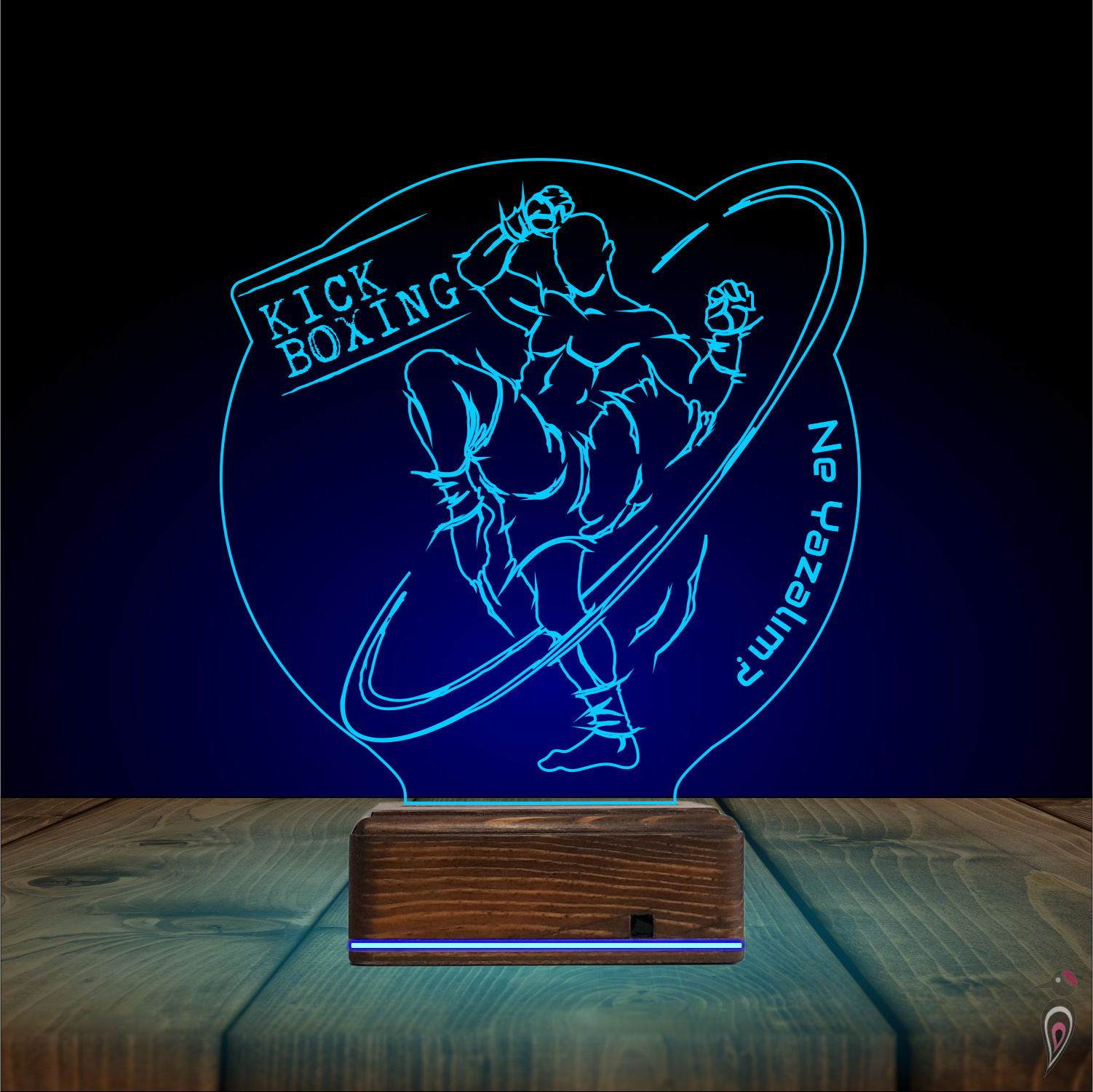 Подарок мужчине: кикбоксер 3d светильник 8