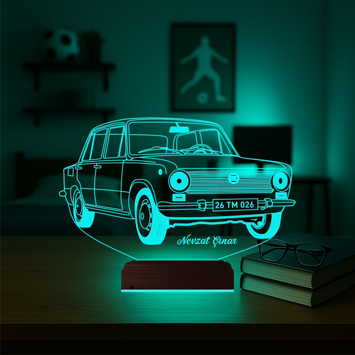 Ретро автомобиль — 3D LED Ночник | Подарок мужчине