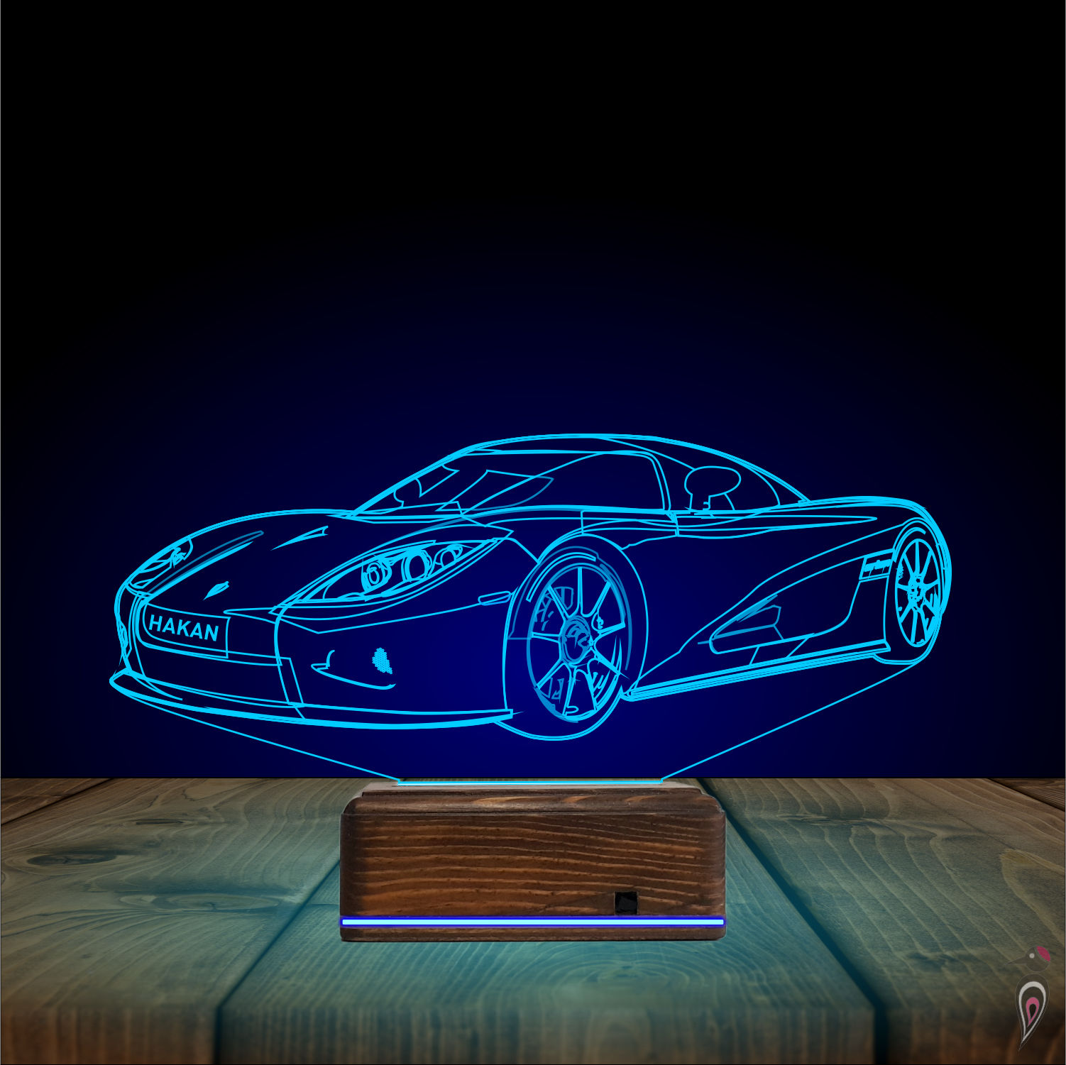 Подарок мужчине: спорткар 3d светильник 9