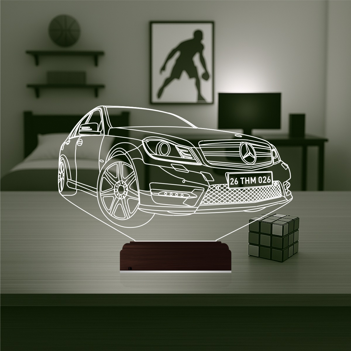 Mercedes-Benz — 3D LED Ночник | Подарок автолюбителю