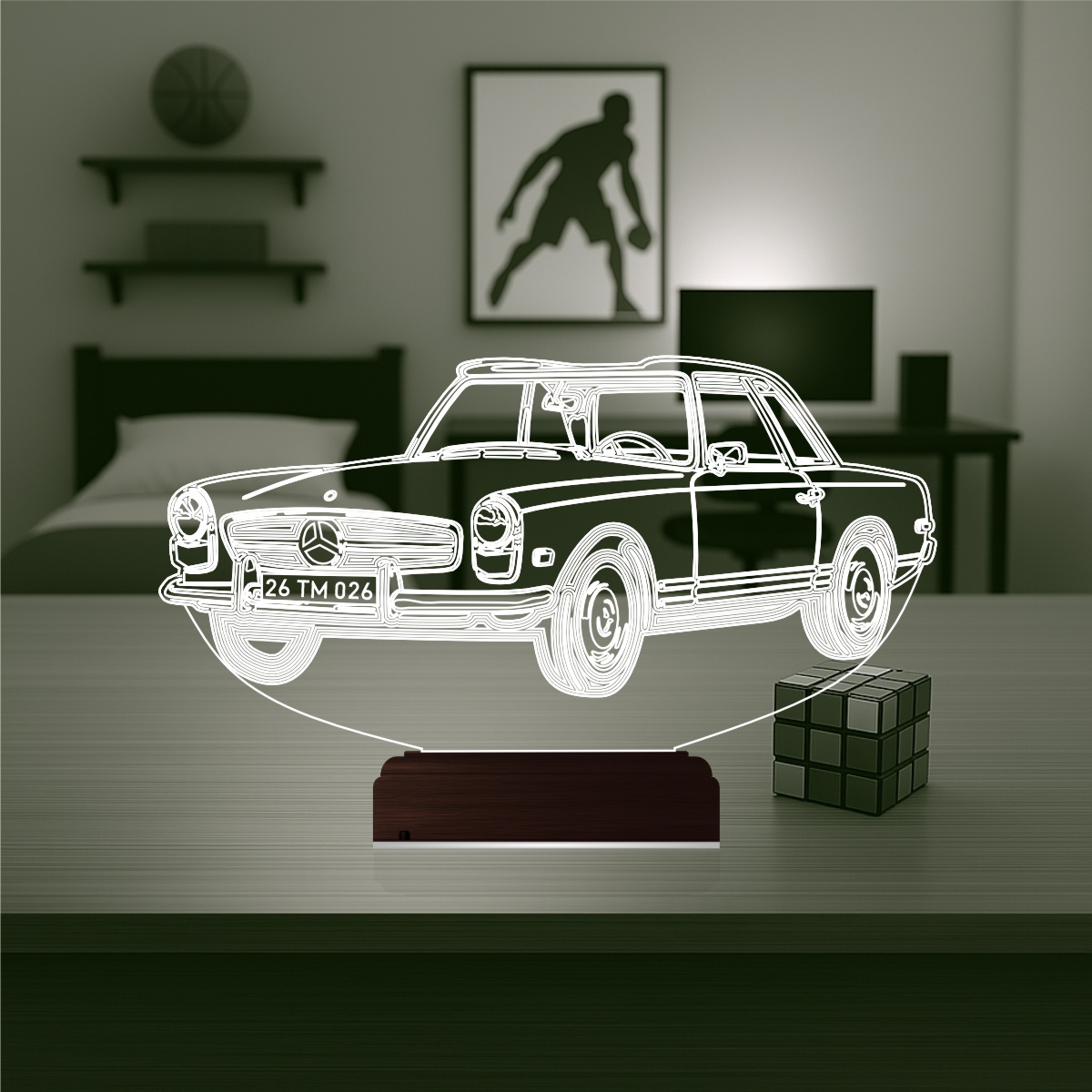Mercedes-Benz — 3D LED Ночник | Подарок мужчине