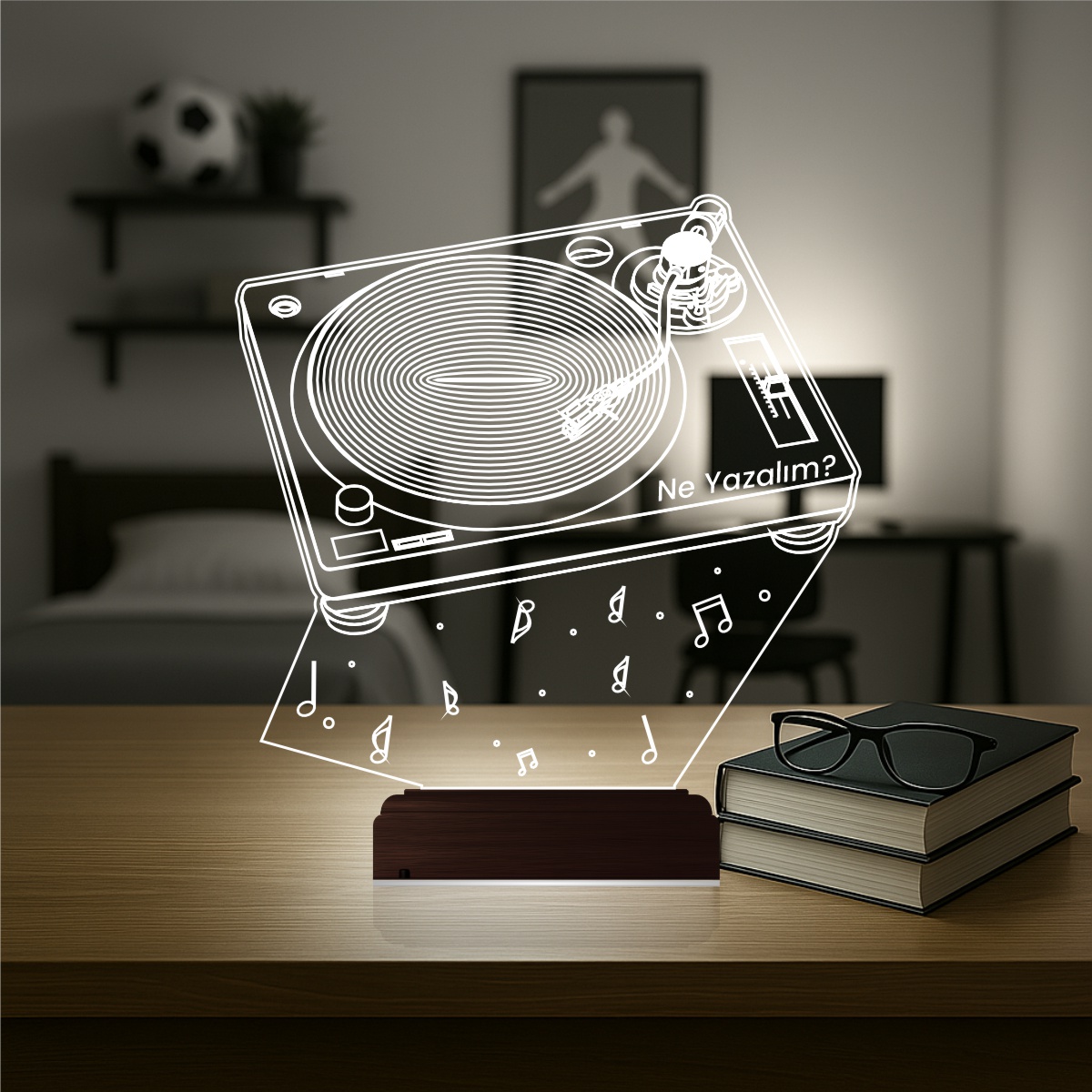 Проигрыватель винила — 3D LED Ночник | Подарок меломану