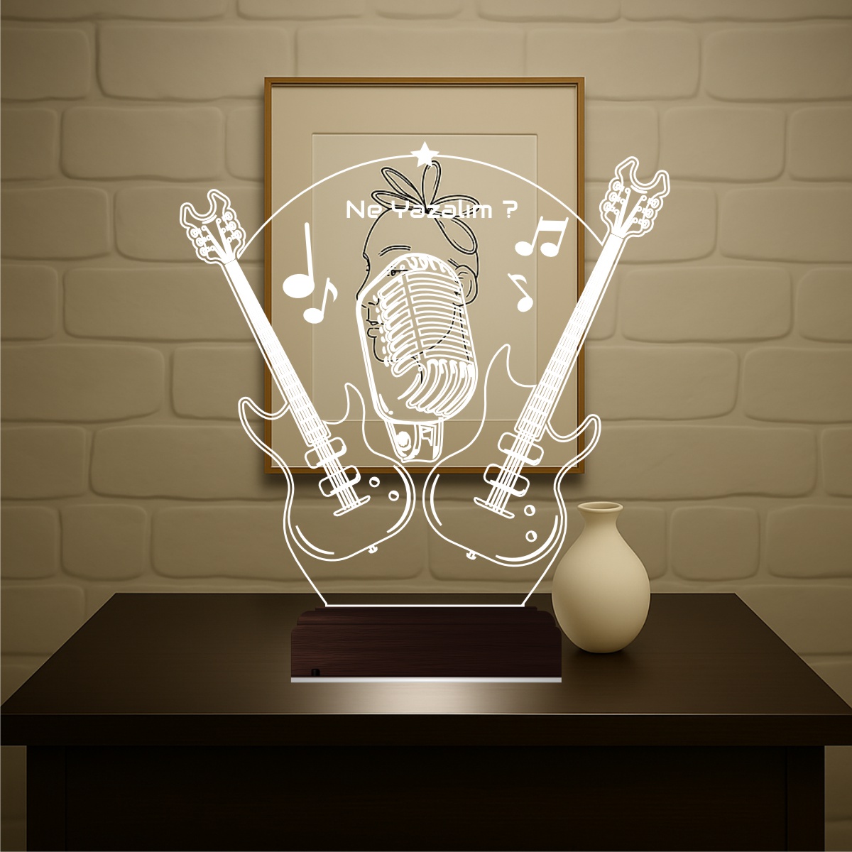 Музыка и Гитара — 3D LED Ночник | Подарок меломану