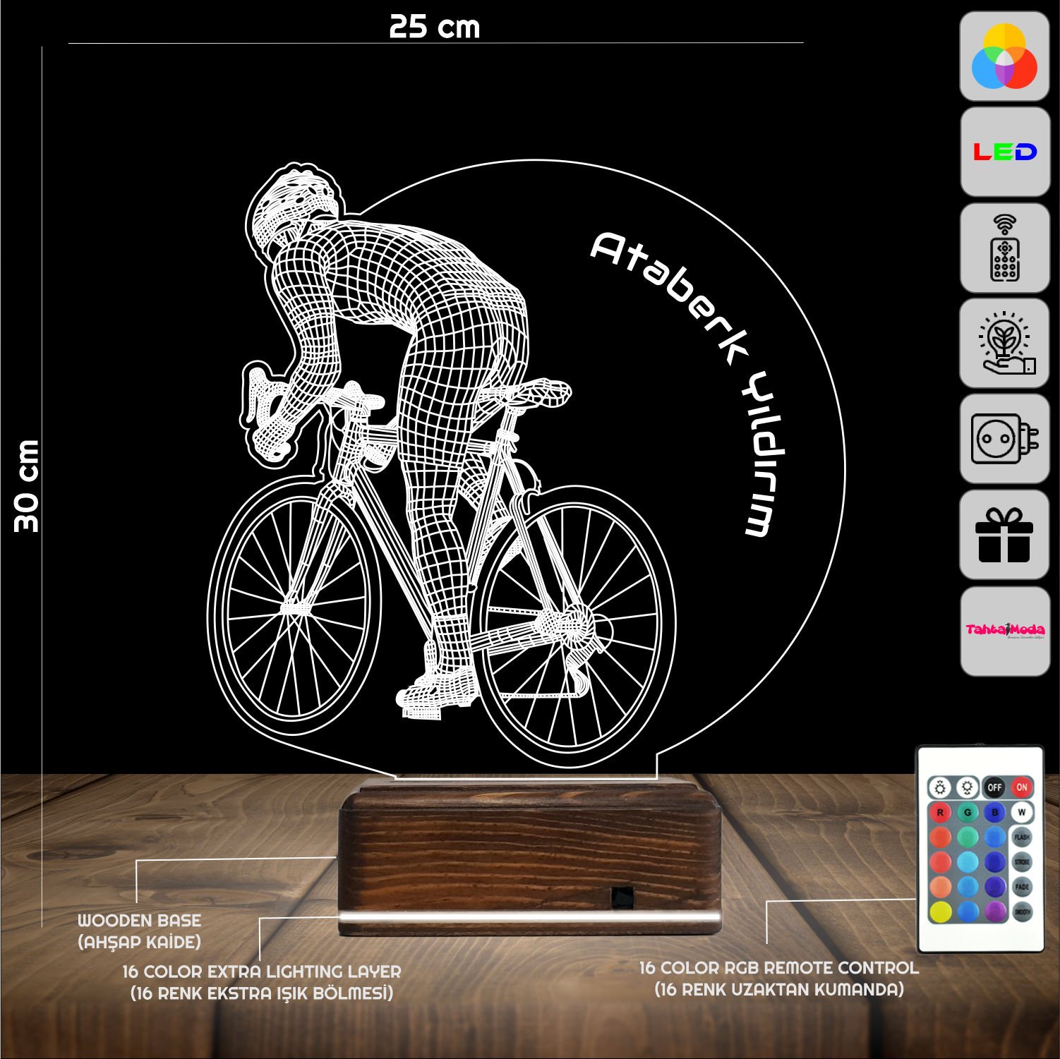 Велосипедист — 3D LED Ночник | Подарок спортсмену