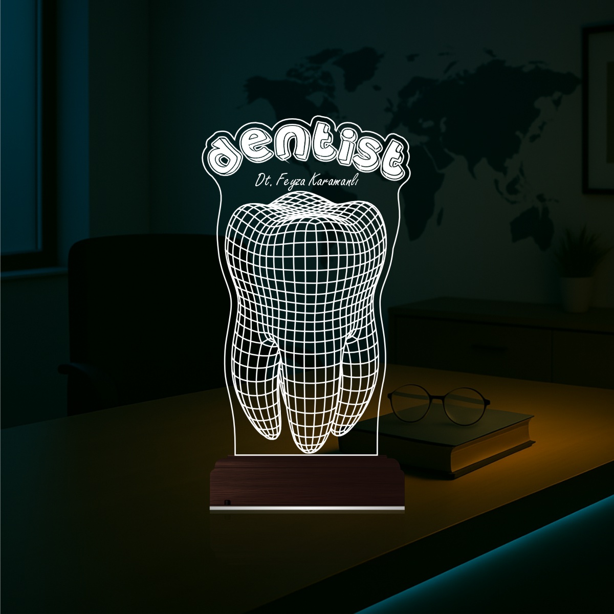 Зуб Стоматолога — 3D LED Ночник | Подарок врачу