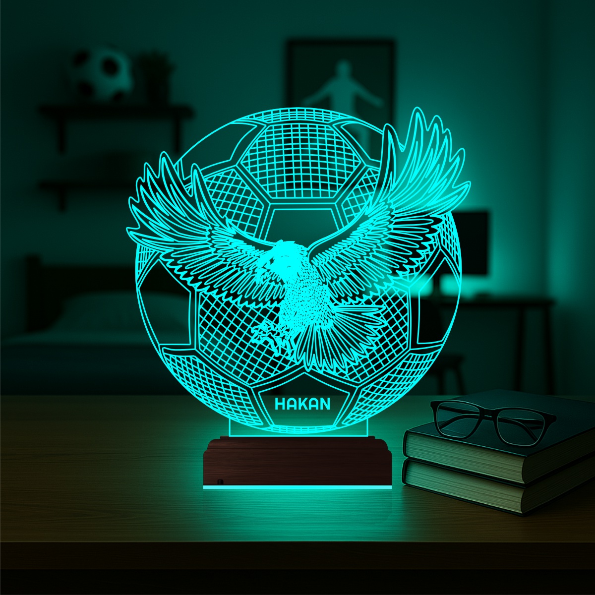 Орёл и Футбол — 3D LED Ночник | Подарок футболисту
