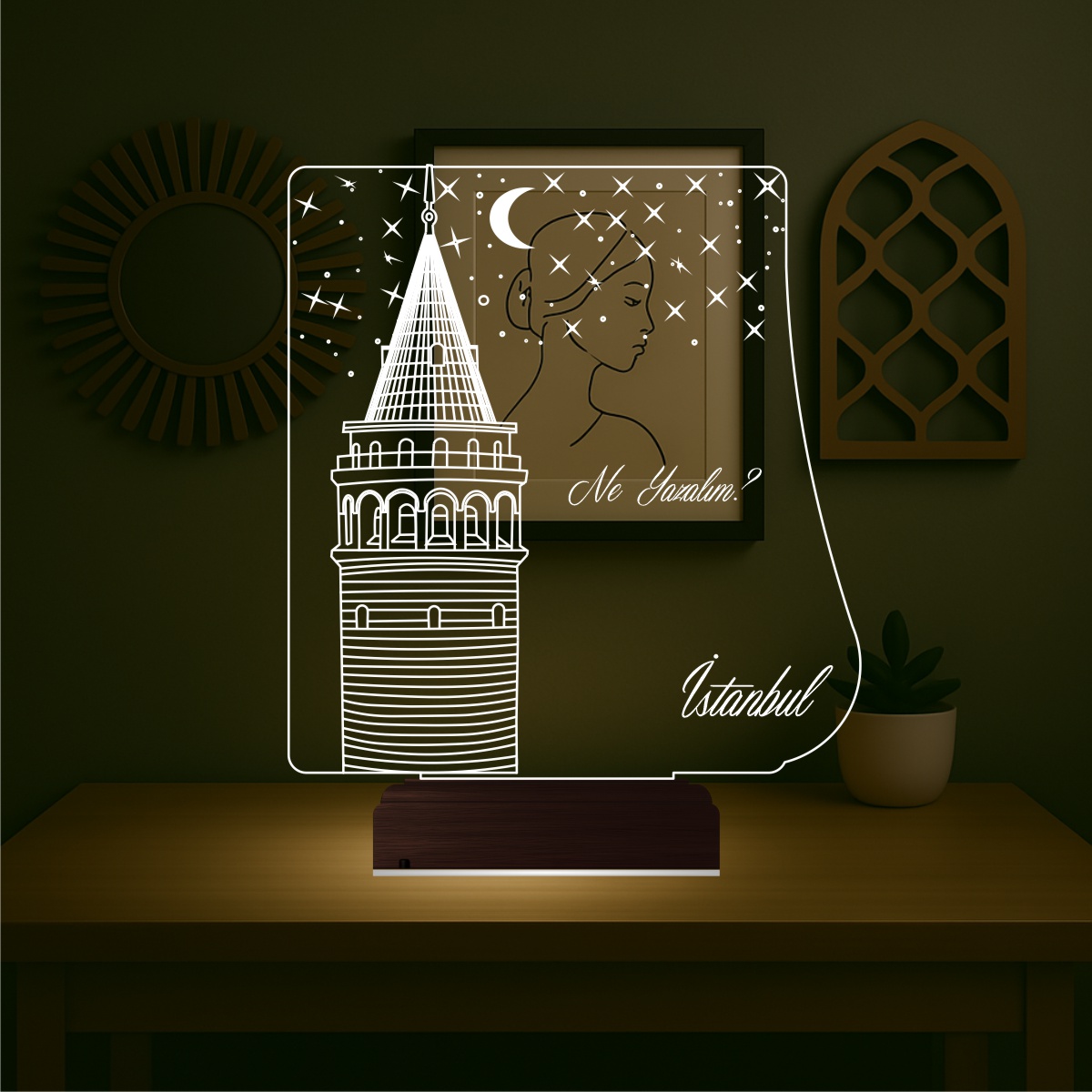 Галатская башня — 3D LED Ночник | Романтический подарок