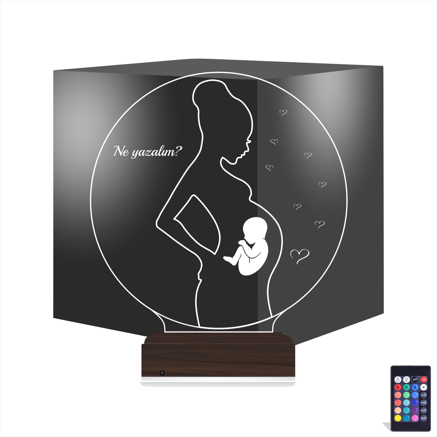 Беременная Мама 3D Ночник с Гравировкой