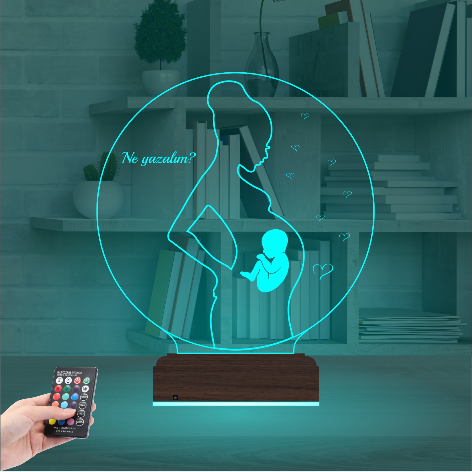 Именной подарок: 3d светильник "Ожидание чуда" (Для будущих мам) 2