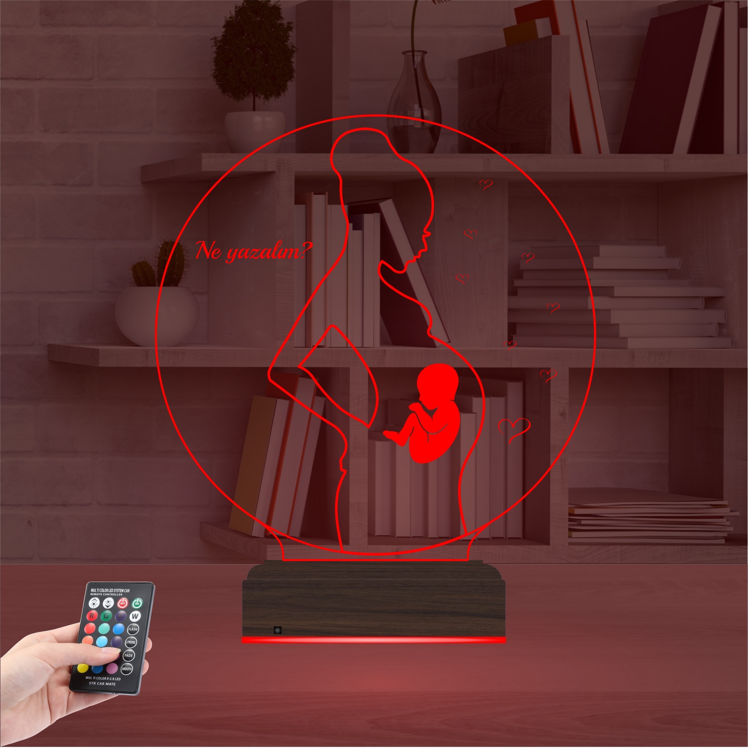 Именной подарок: 3d светильник "Ожидание чуда" (Для будущих мам) 4