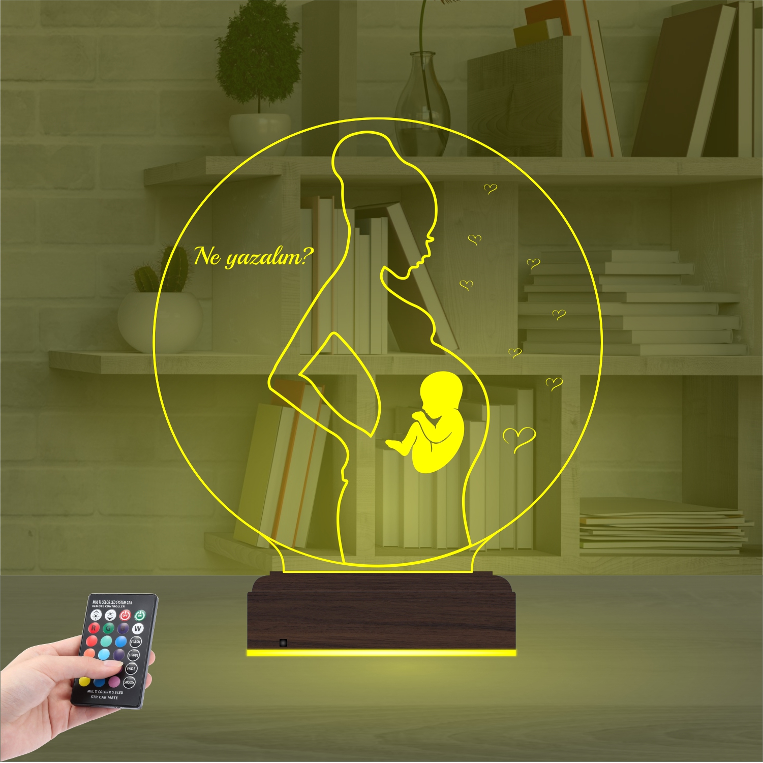 Именной подарок: 3d светильник "Ожидание чуда" (Для будущих мам) 6