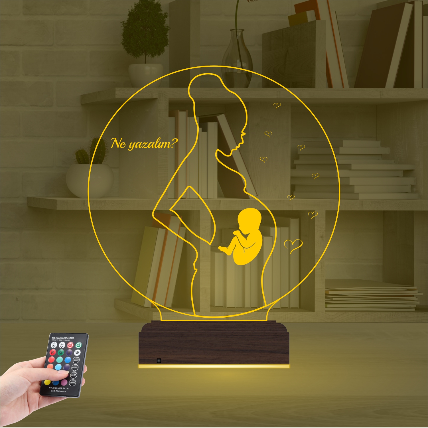 Именной подарок: 3d светильник "Ожидание чуда" (Для будущих мам) 7