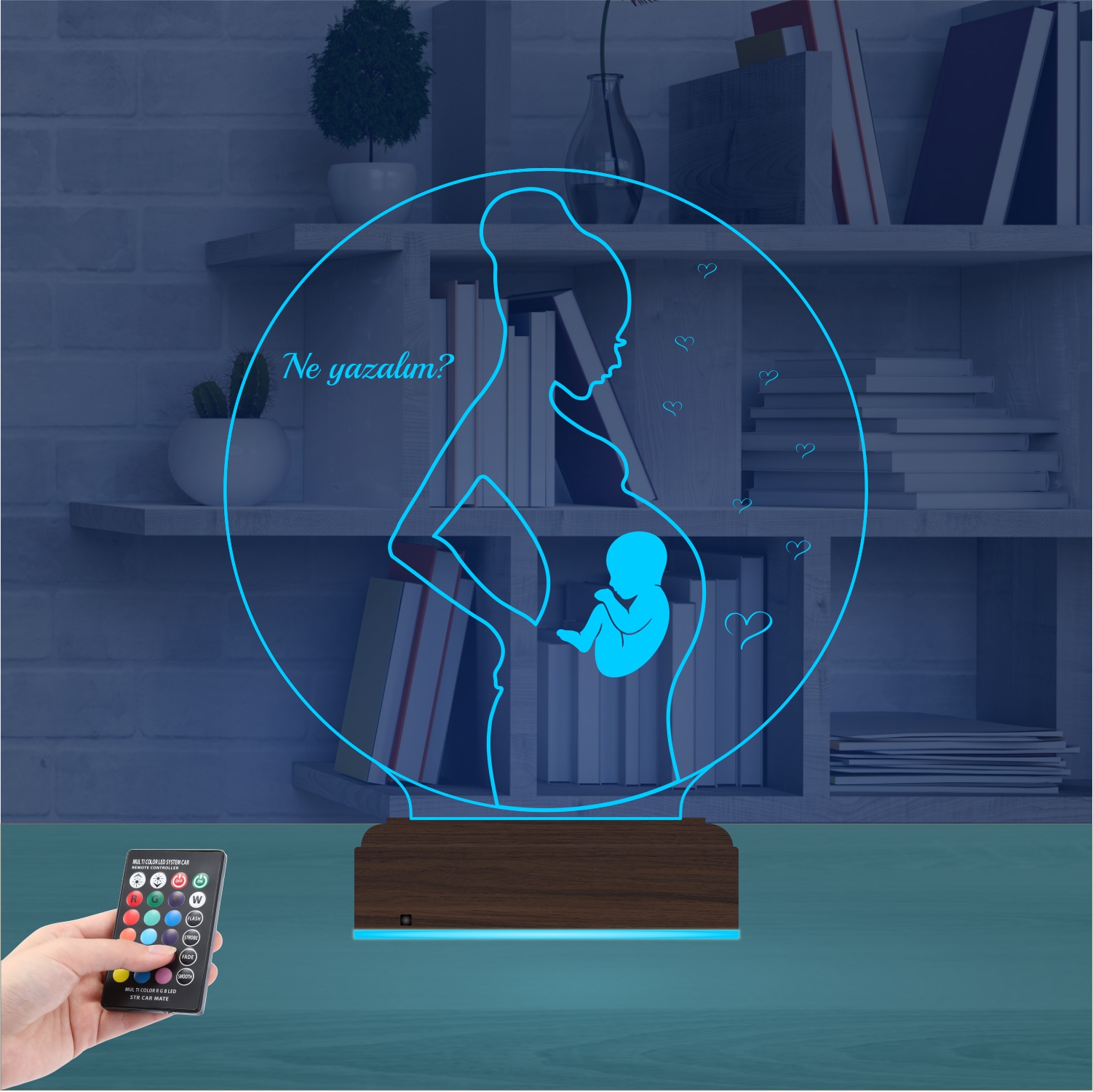 Именной подарок: 3d светильник "Ожидание чуда" (Для будущих мам) 8