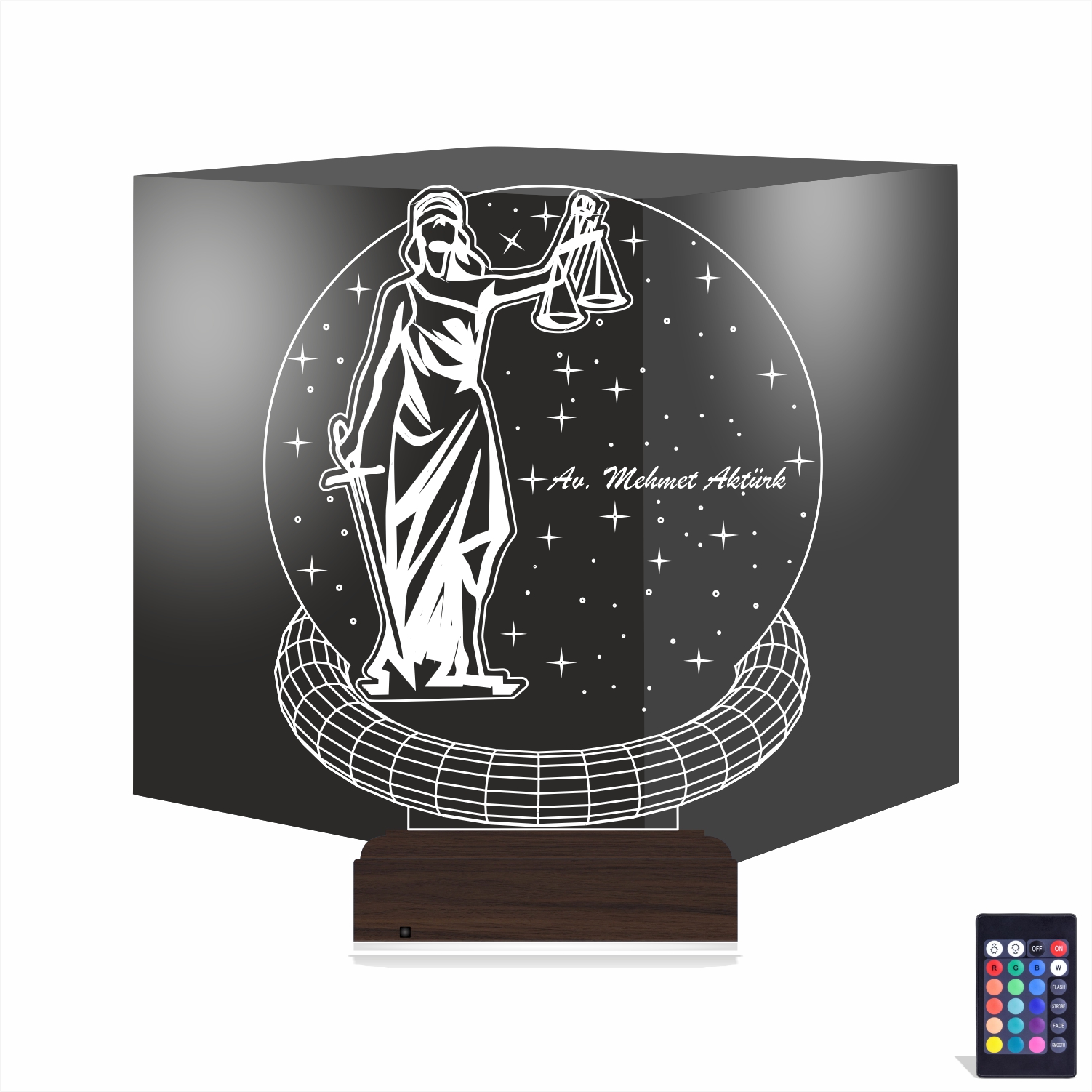 Фемида — 3D LED Ночник | Подарок юристу и адвокату