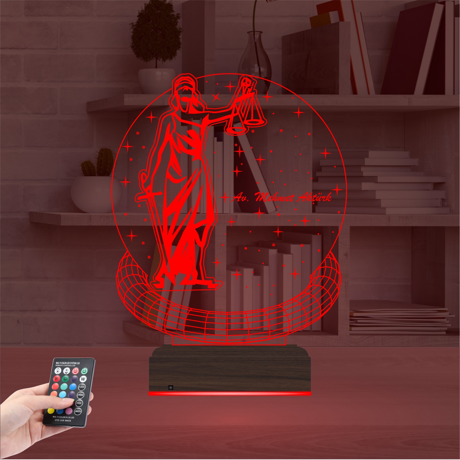 Именной подарок: 3d светильник "Фемида — Богиня правосудия" 4