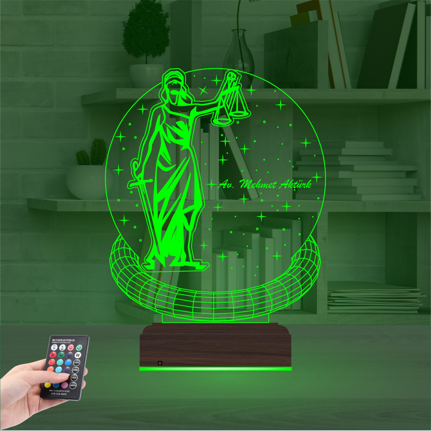 Именной подарок: 3d светильник "Фемида — Богиня правосудия" 5