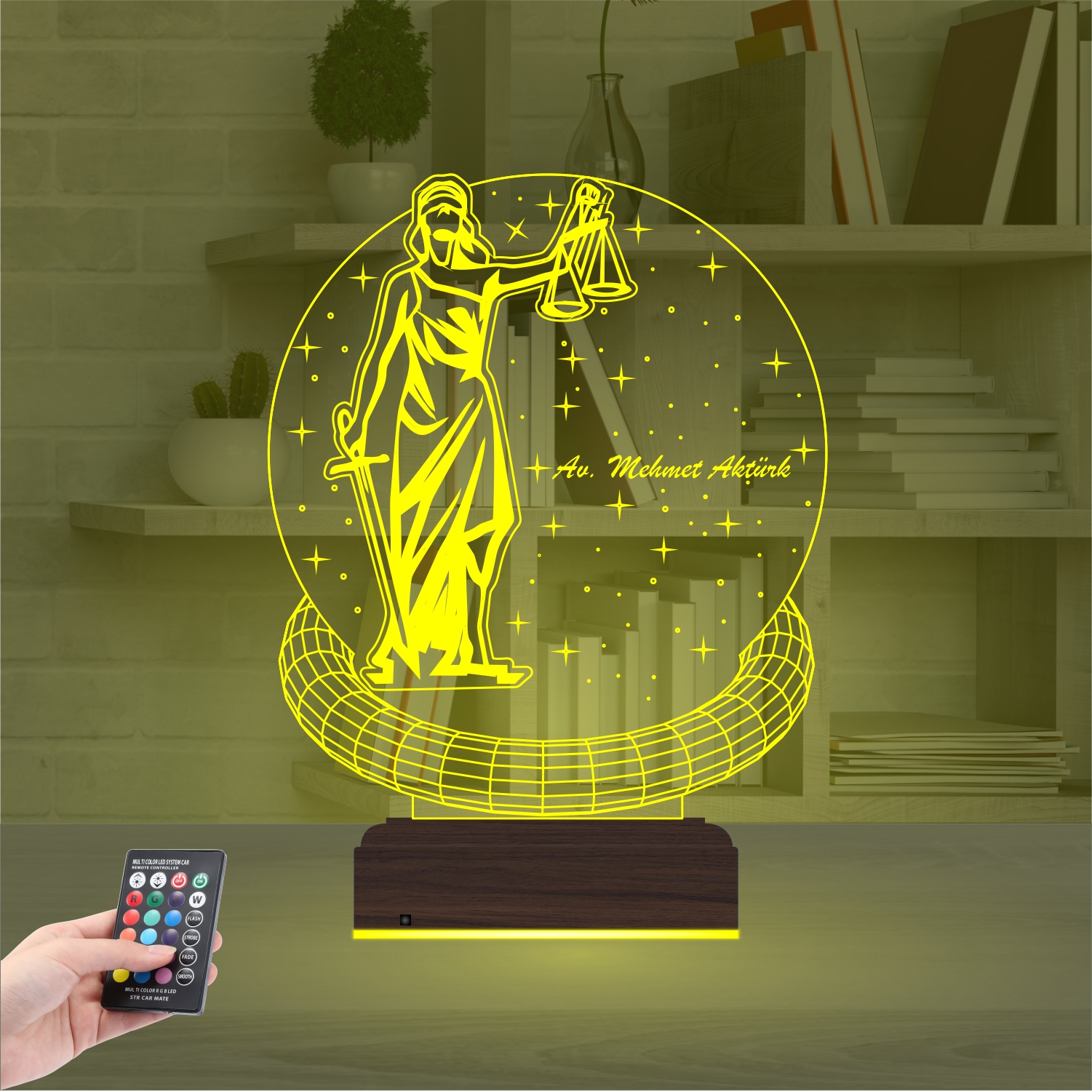 Именной подарок: 3d светильник "Фемида — Богиня правосудия" 6