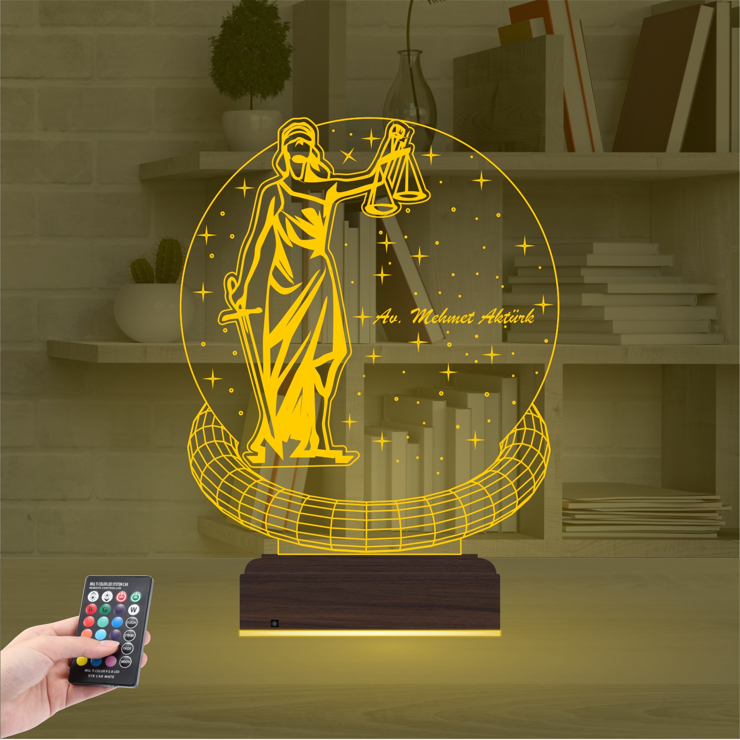 Именной подарок: 3d светильник "Фемида — Богиня правосудия" 7