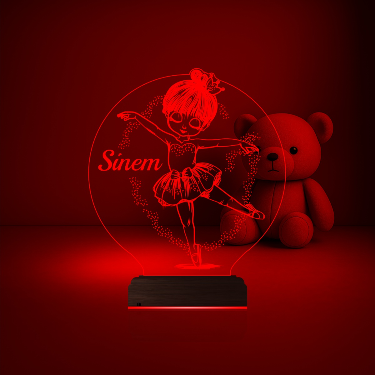 Именной подарок: 3d светильник "Маленькая балерина" 4