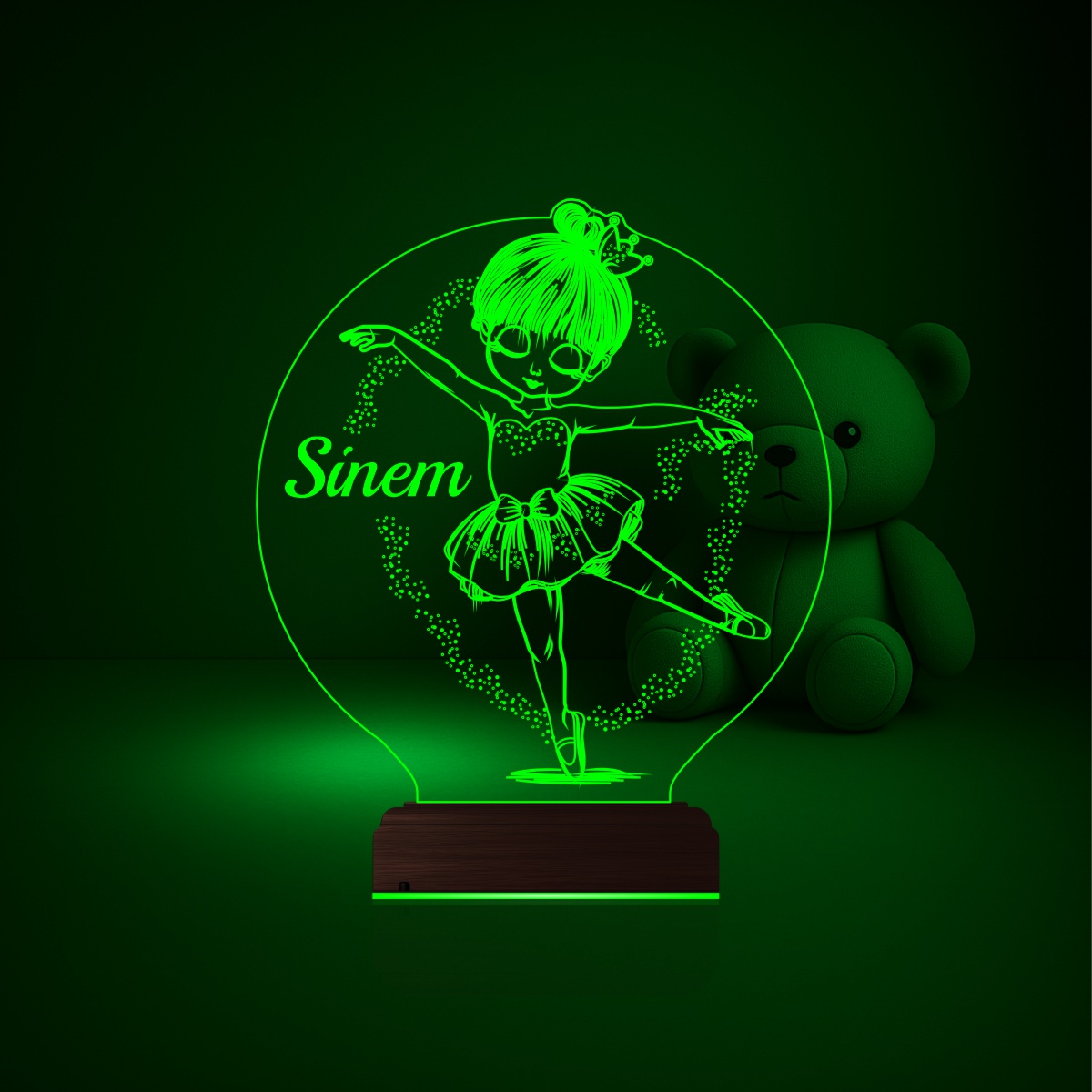 Именной подарок: 3d светильник "Маленькая балерина" 5