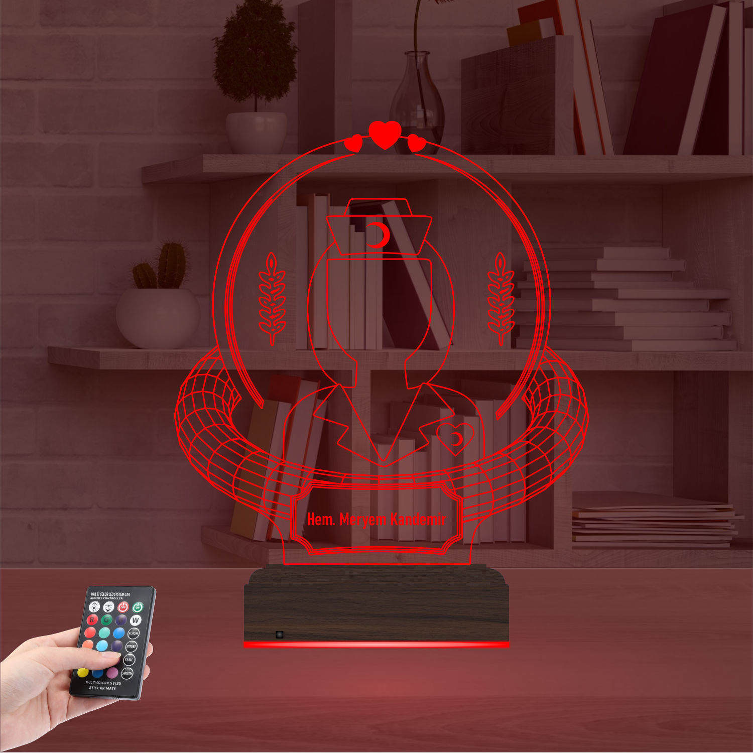 Именной подарок: 3d светильник "Заботливая медсестра" 4