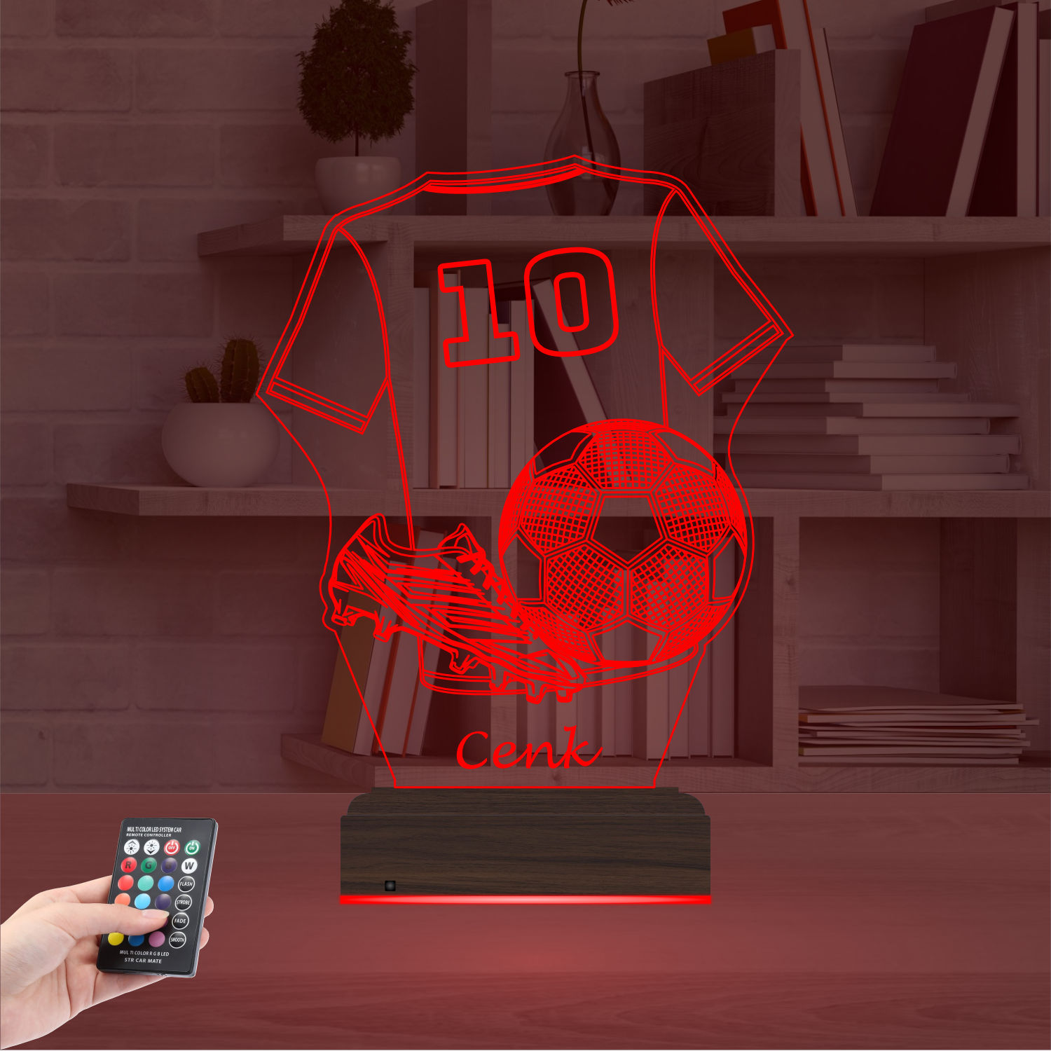 Именной подарок: 3d светильник "Футбольная форма и бутсы" 4