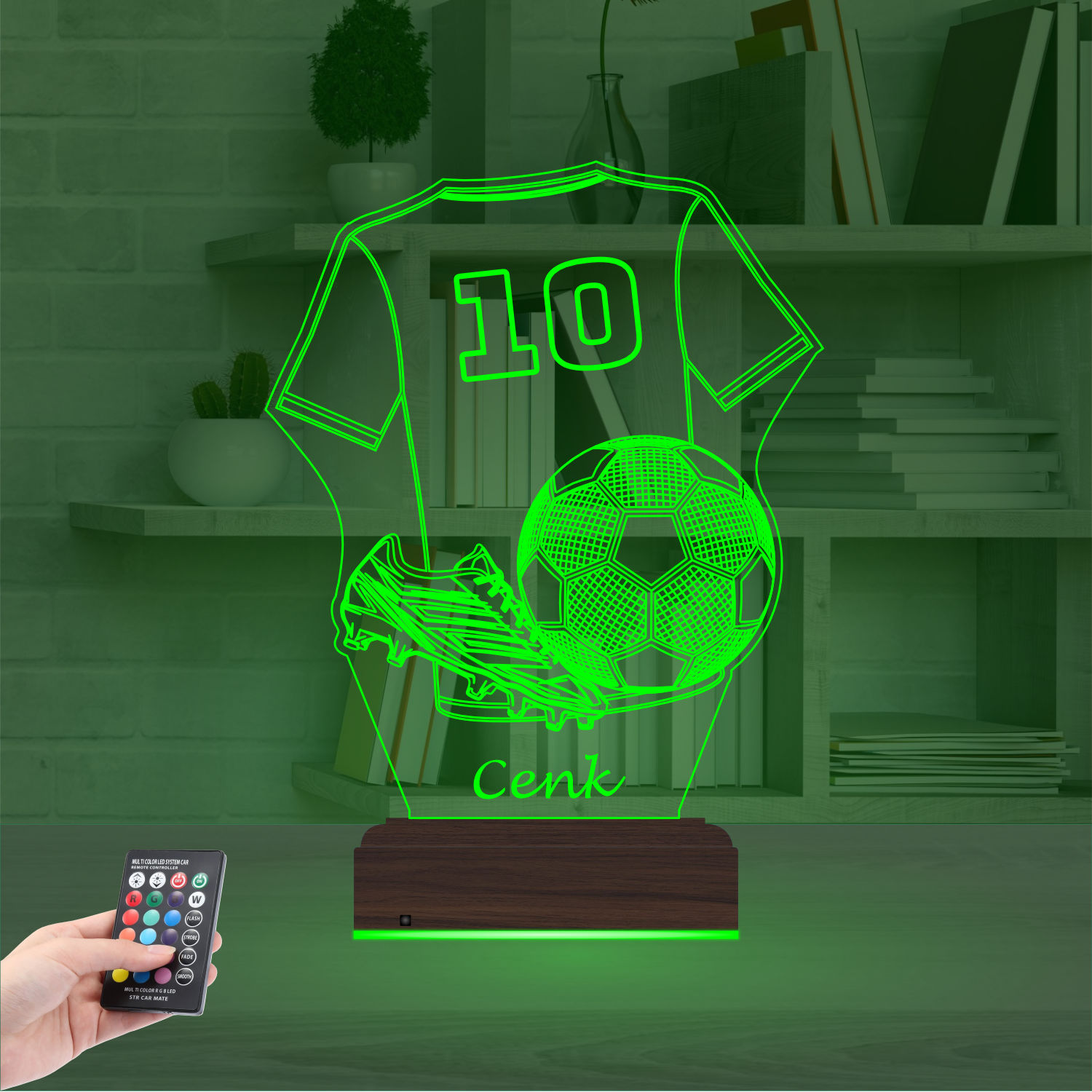 Именной подарок: 3d светильник "Футбольная форма и бутсы" 5
