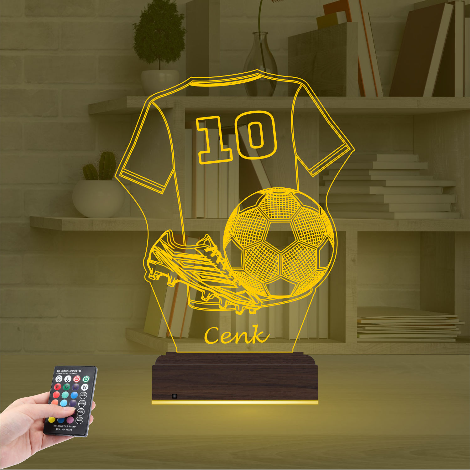 Именной подарок: 3d светильник "Футбольная форма и бутсы" 7