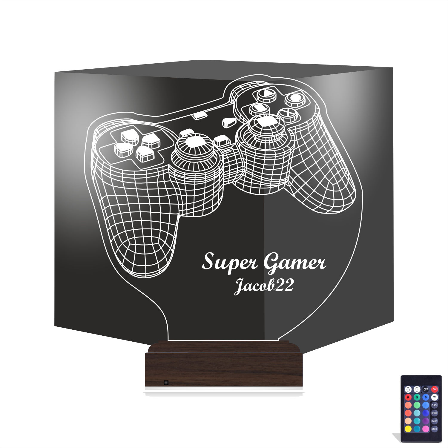 Геймпад 3D Ночник с именем