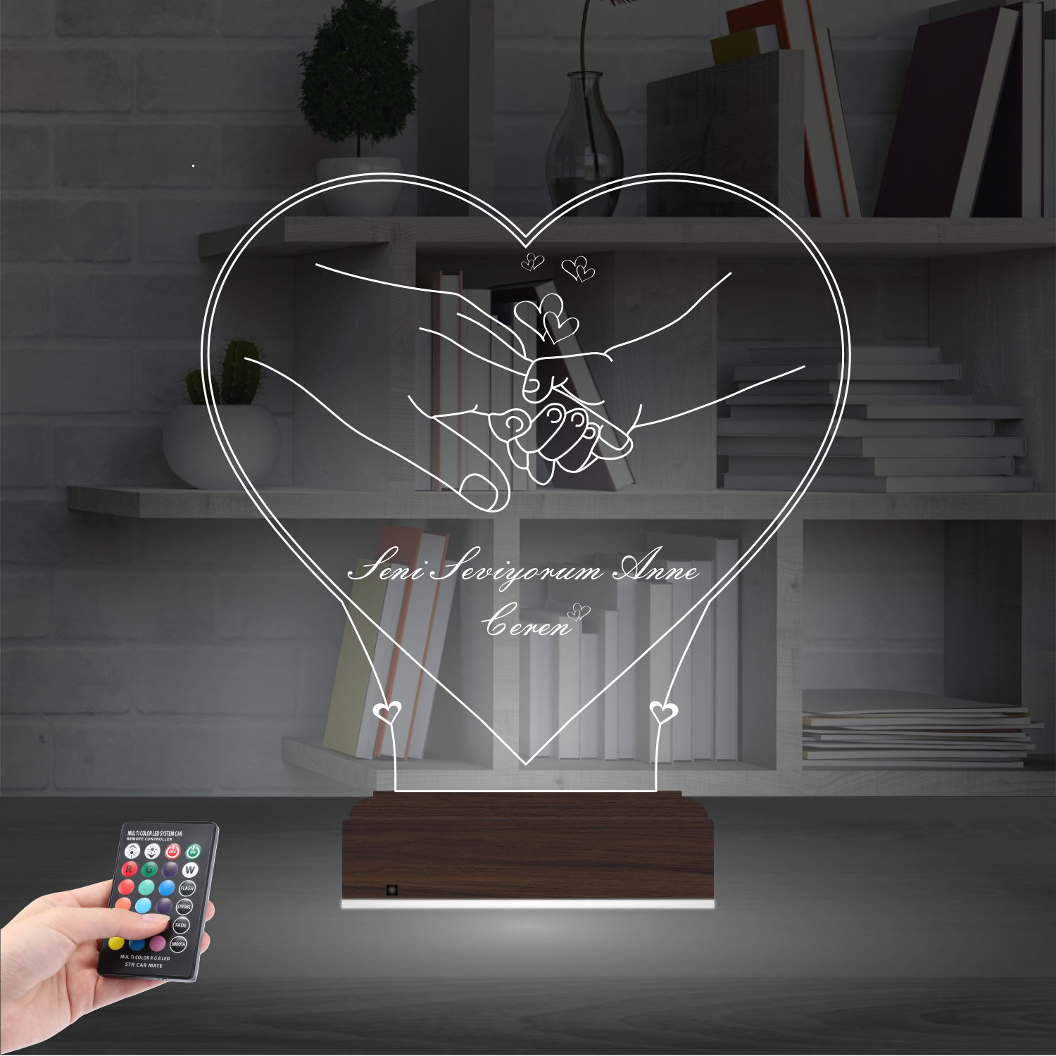 Руки матери и ребенка — 3D LED Ночник | Подарок маме