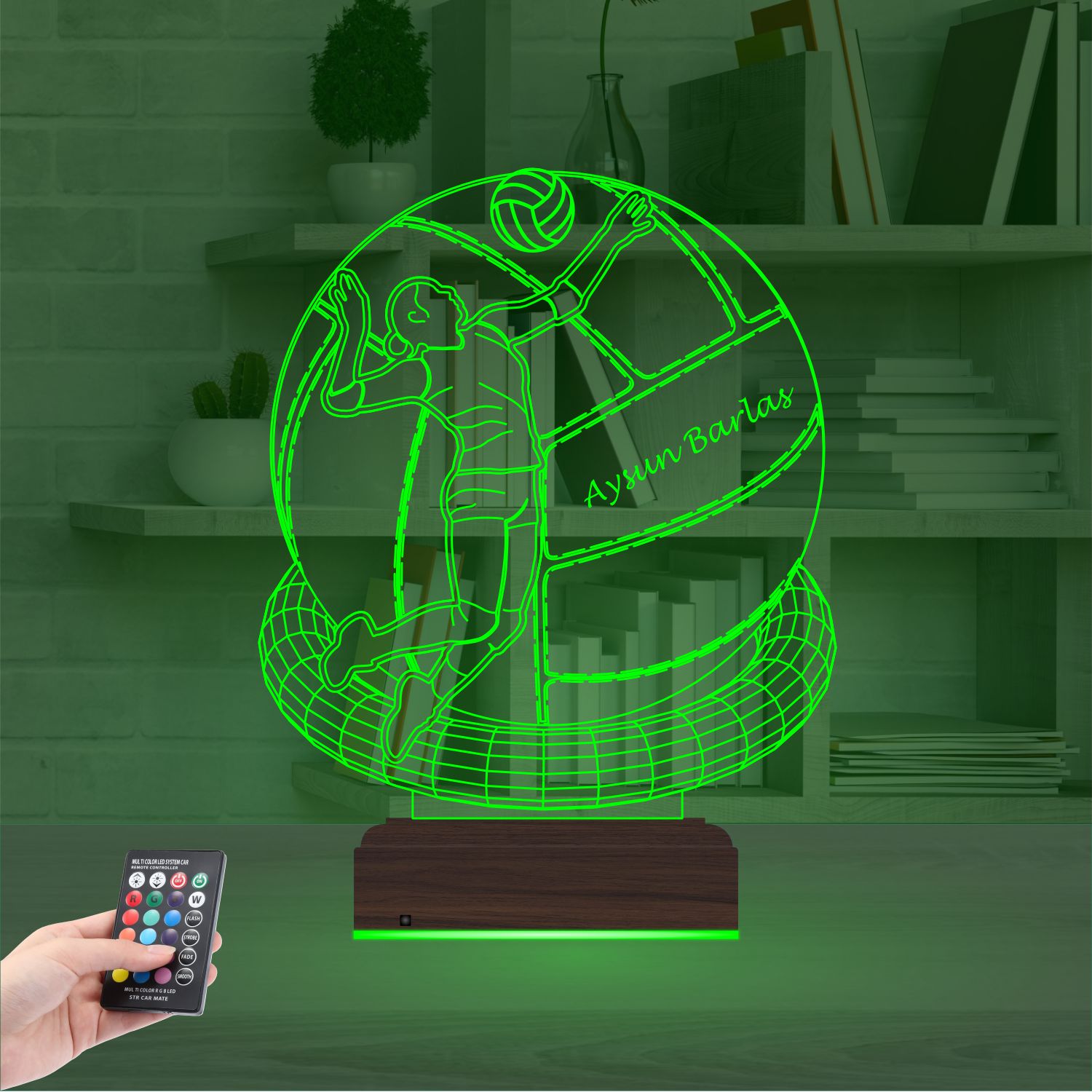 Именной подарок: 3d светильник "Волейбольный триумф" 5