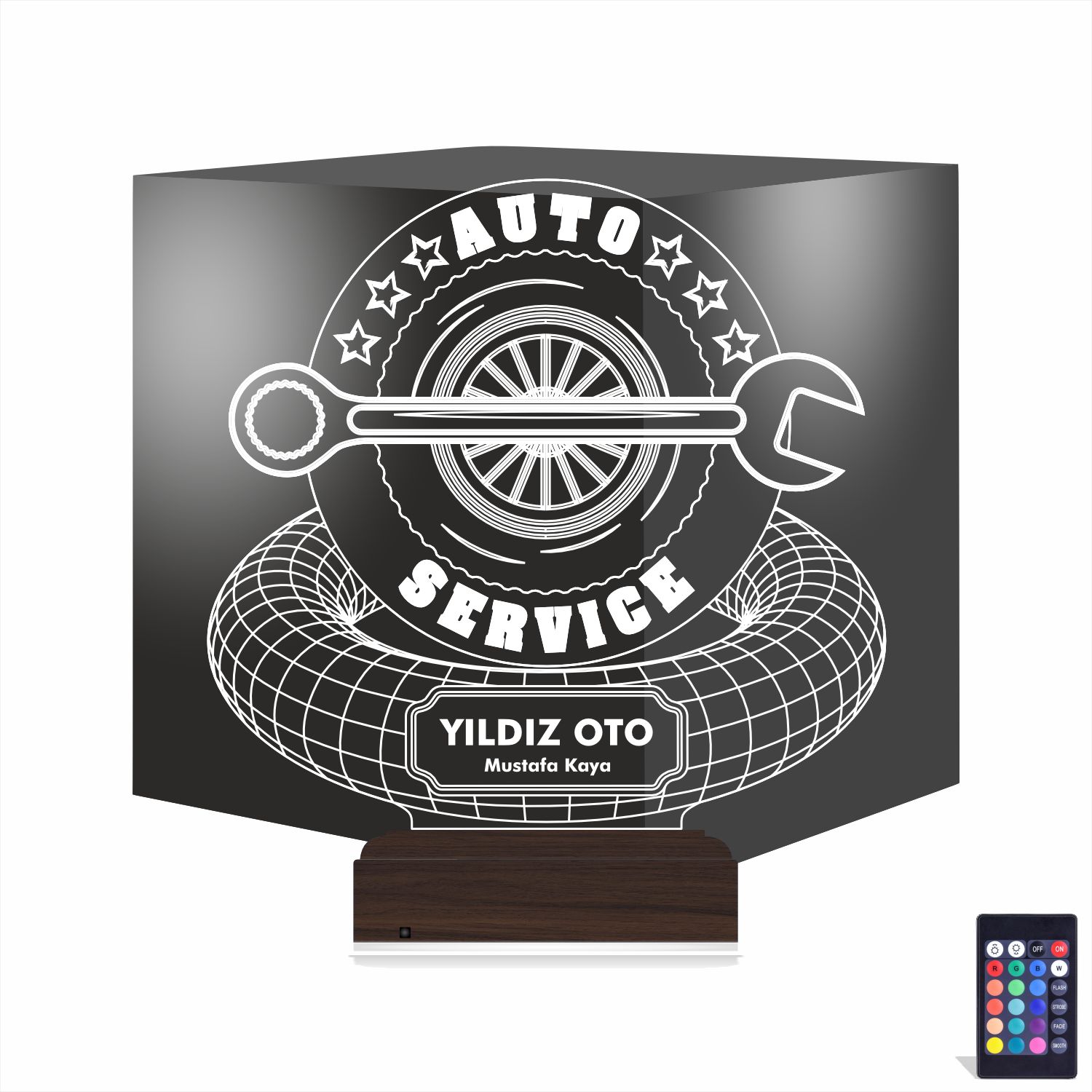 Автосервис — 3D LED Ночник | Подарок мужчине-автомобилисту