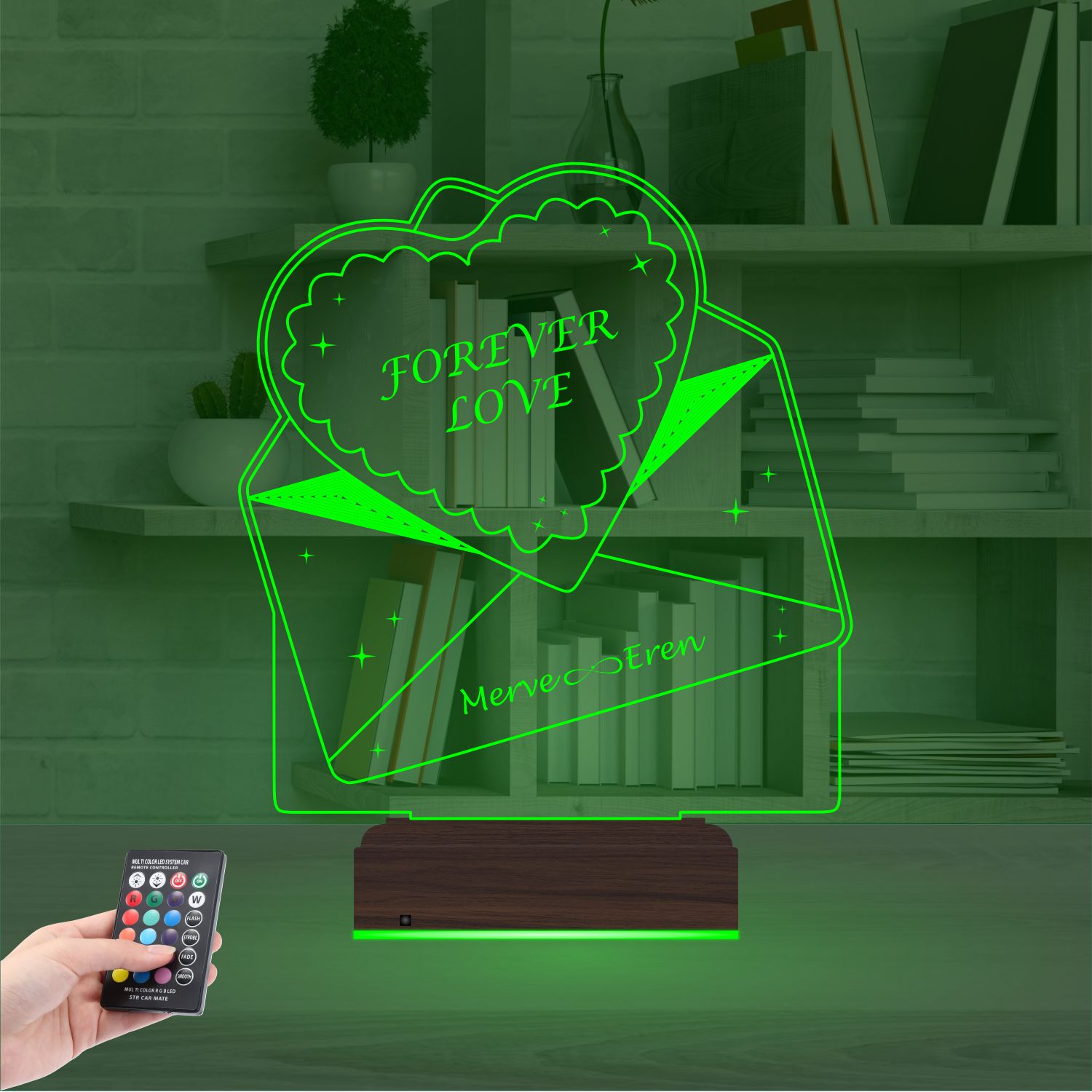 Подарок на 14 февраля: письмо с сердцем 3D светильник 5