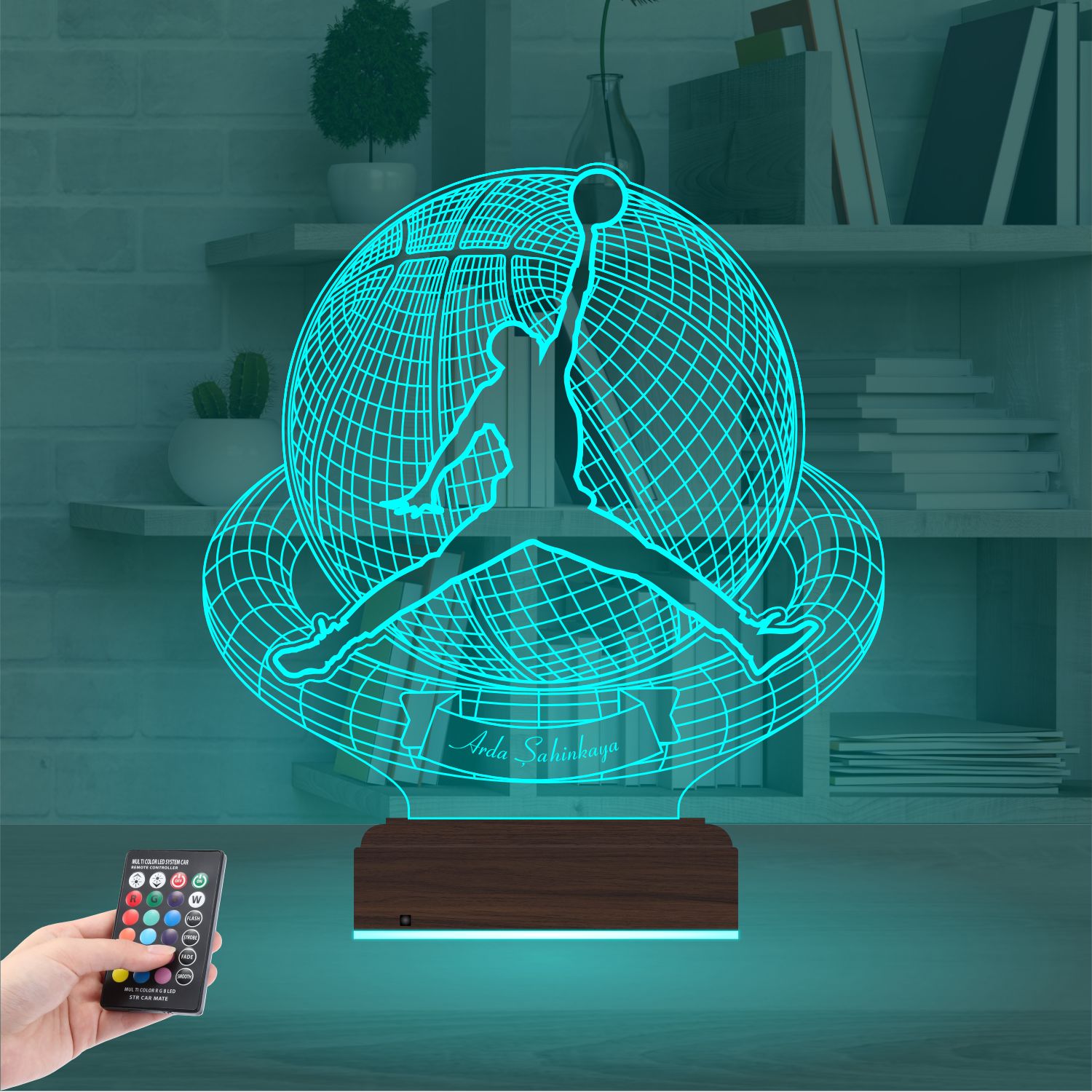 Именной подарок: 3d светильник "Баскетбольный триумф" 2