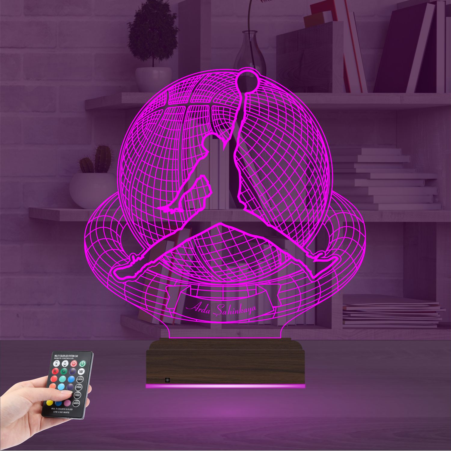 Именной подарок: 3d светильник "Баскетбольный триумф" 3