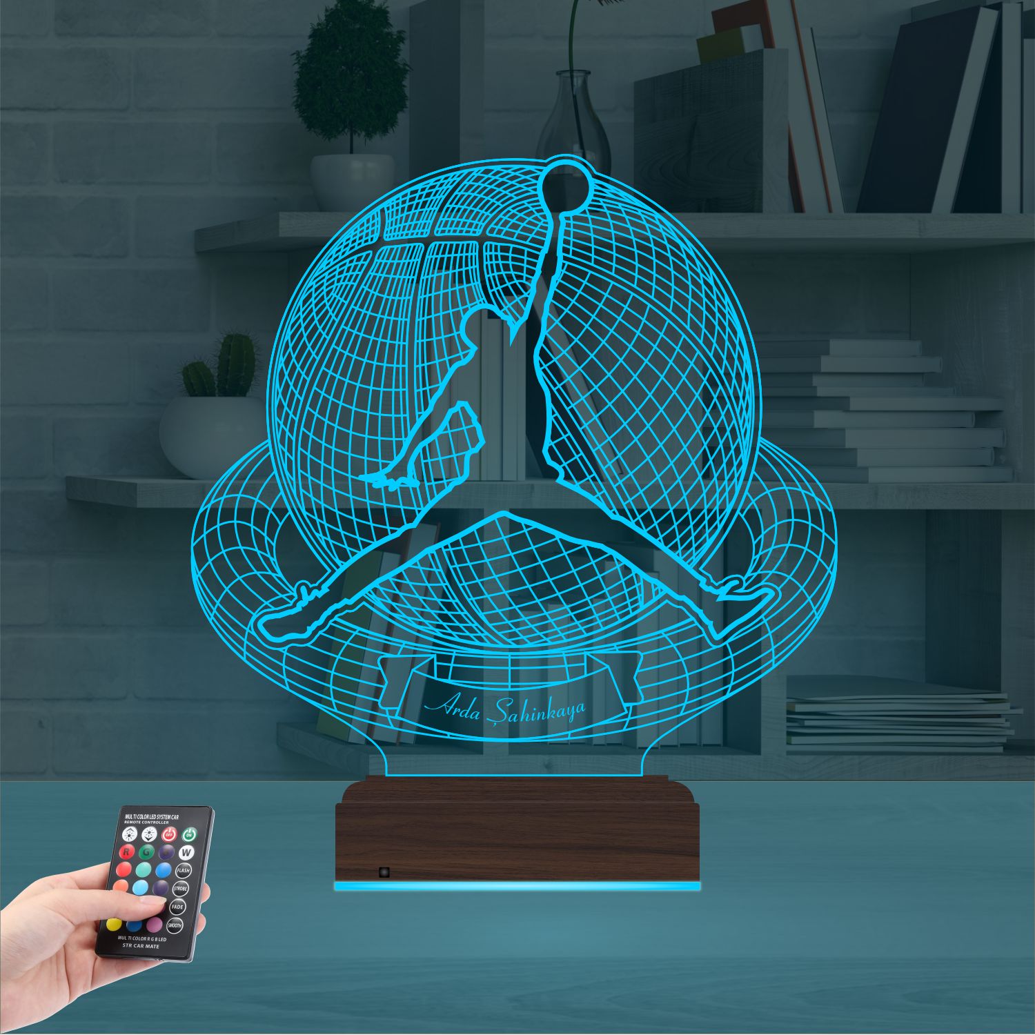 Именной подарок: 3d светильник "Баскетбольный триумф" 8