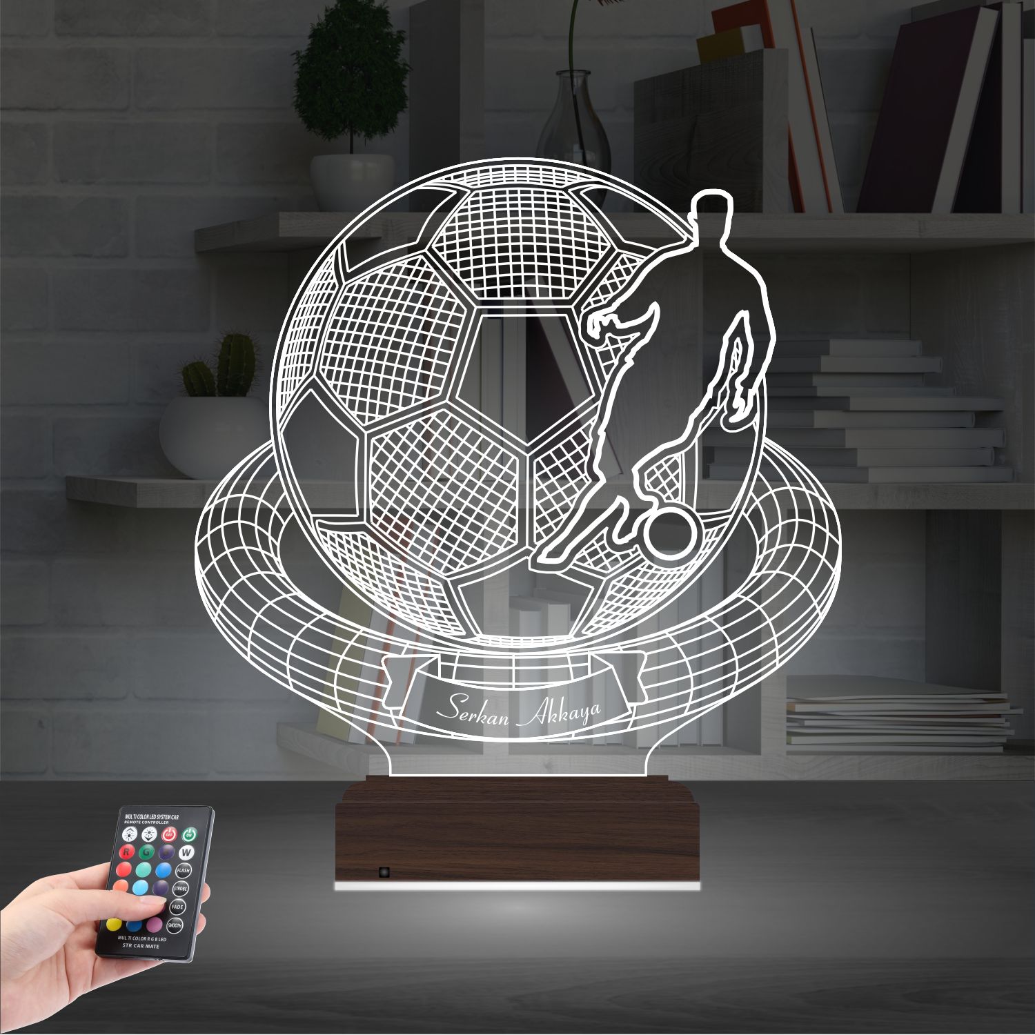 Футболист — 3D LED Ночник | Подарок спортсмену