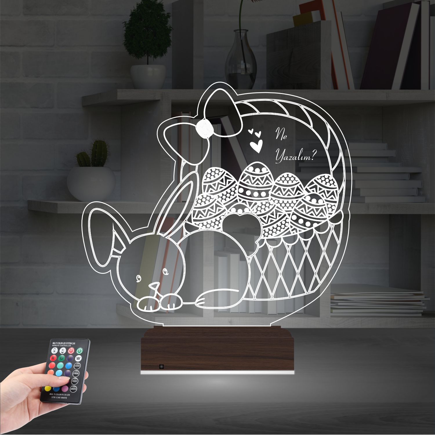 Пасхальный кролик — 3D LED Ночник | Подарок детям