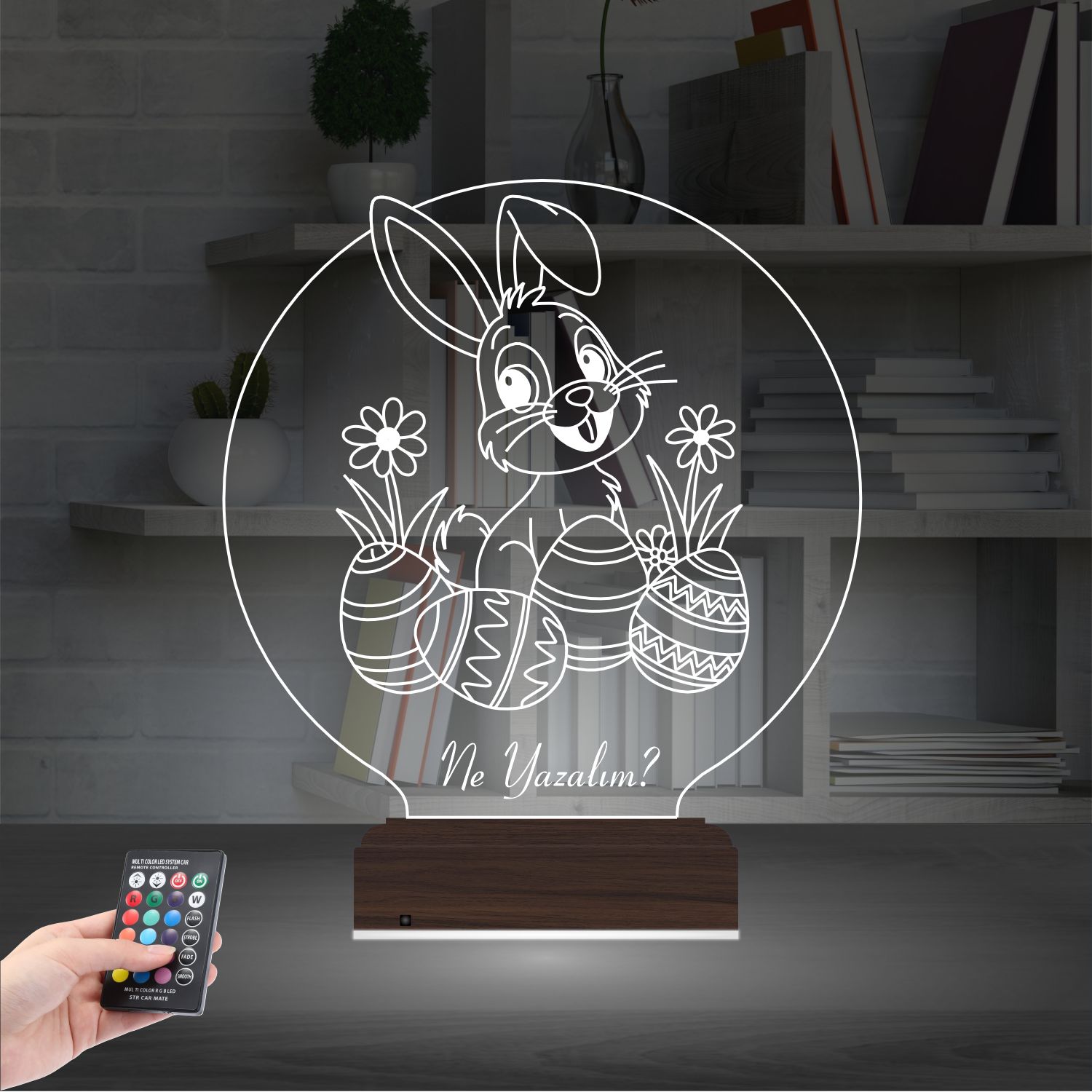 Пасхальный Кролик — 3D LED Ночник | Подарок на Пасху