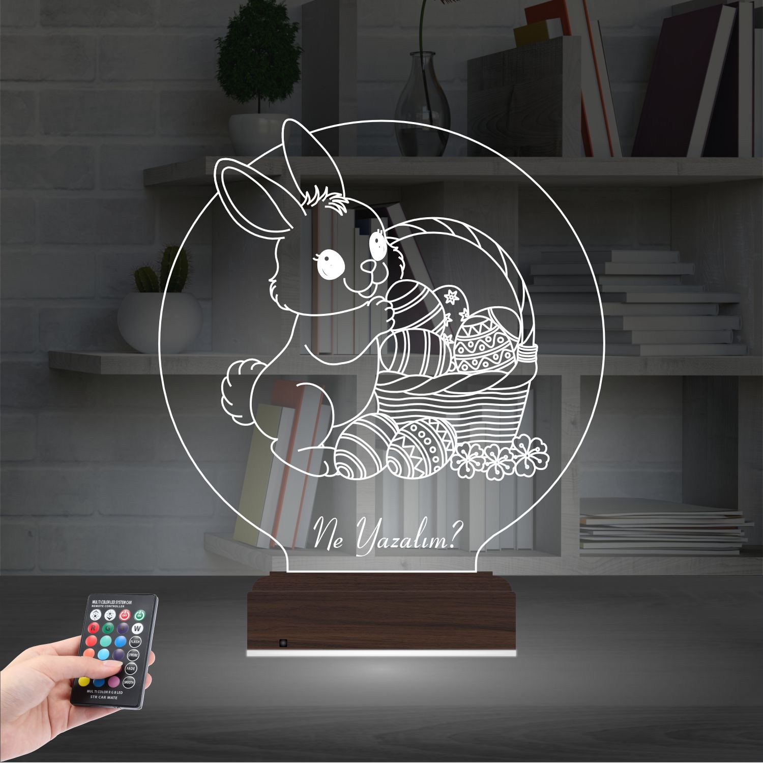 Пасхальный Зайчик — 3D LED Ночник | Подарок детям