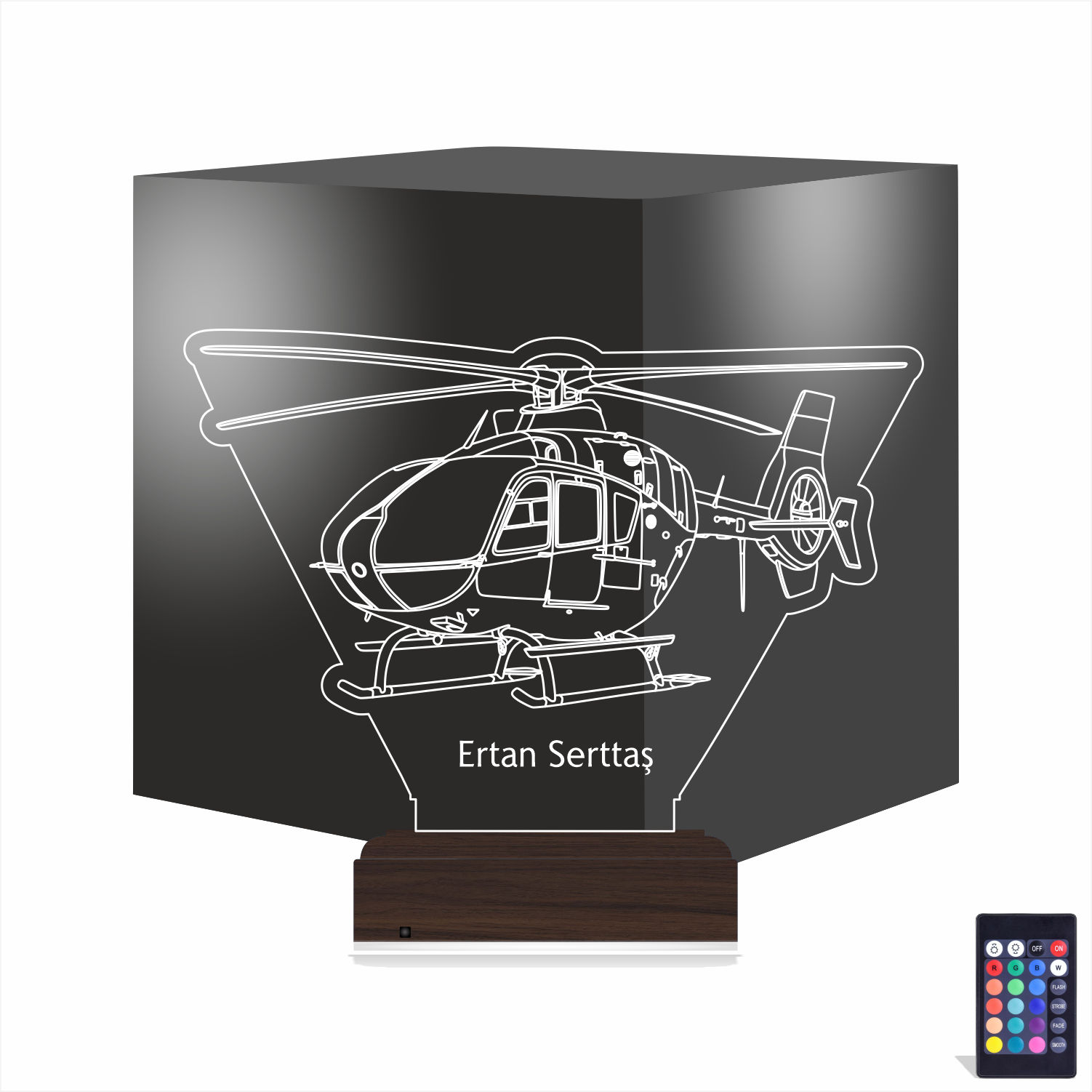 Вертолет с именем 3D Ночник