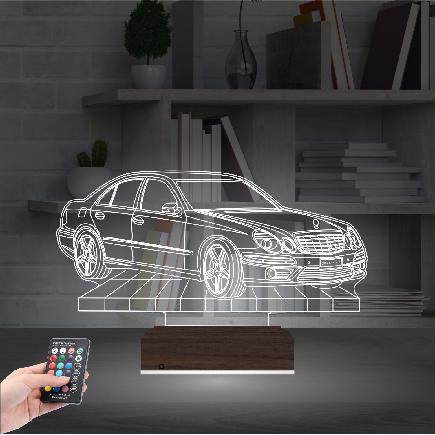 Mercedes-Benz — 3D LED Ночник | Подарок мужчине