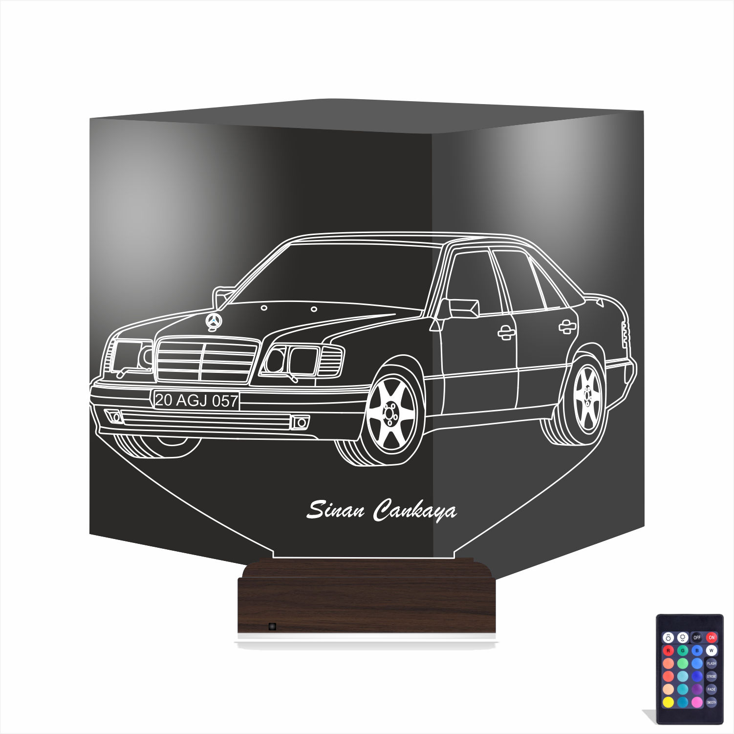 Mercedes W124 — 3D LED Ночник | Подарок мужчине