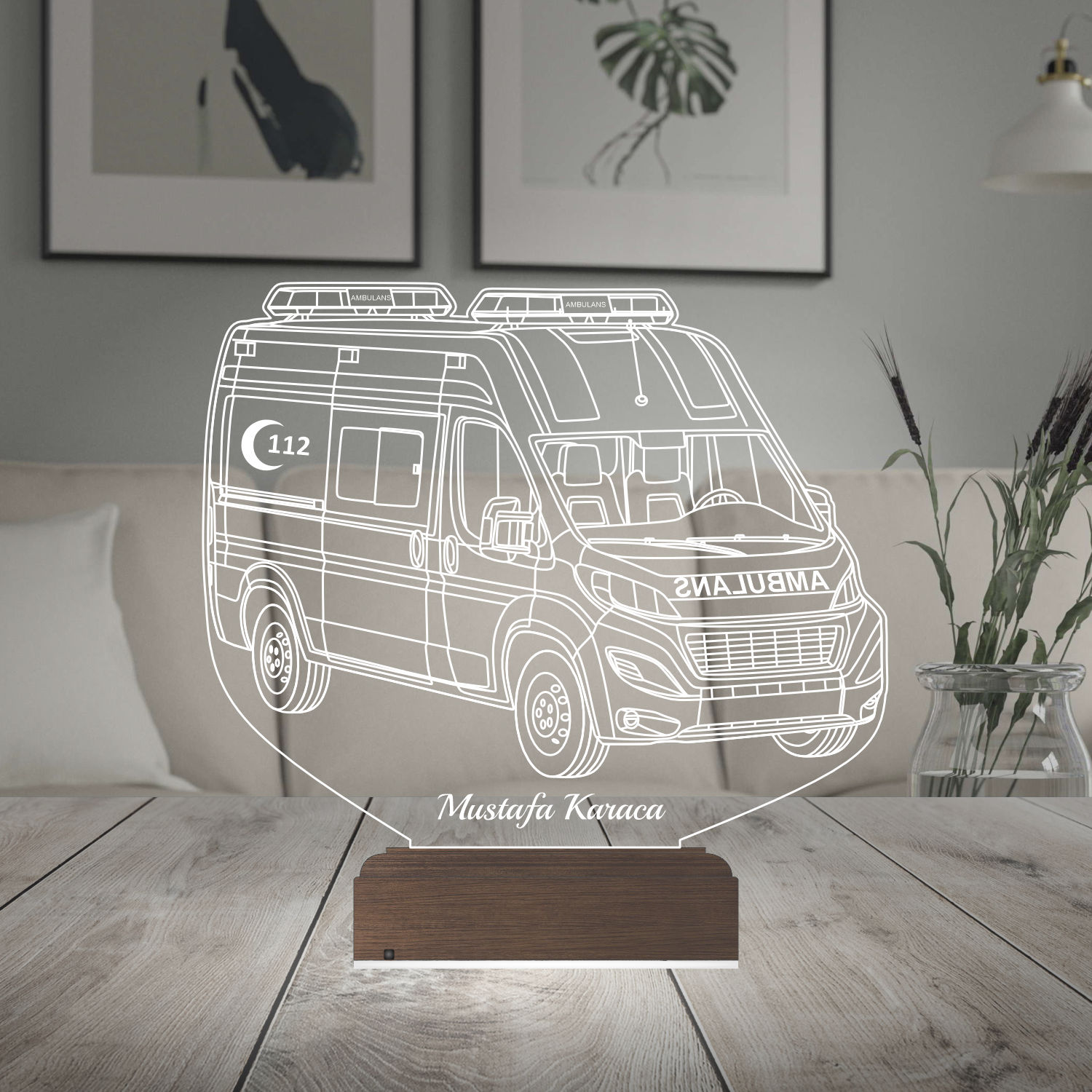 Скорая помощь — 3D LED Ночник | Подарок врачу