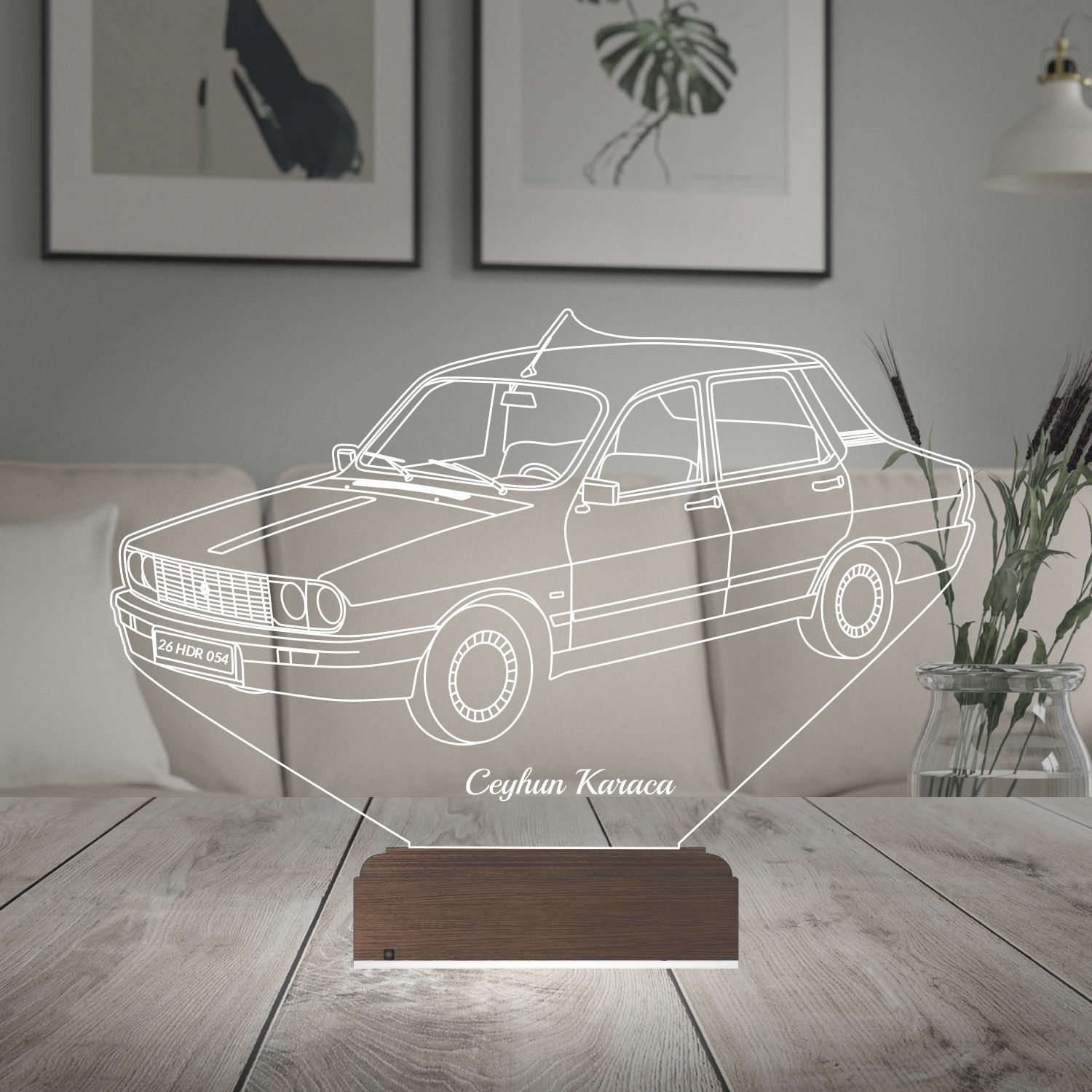 Renault 12 — 3D LED Ночник | Подарок мужчине