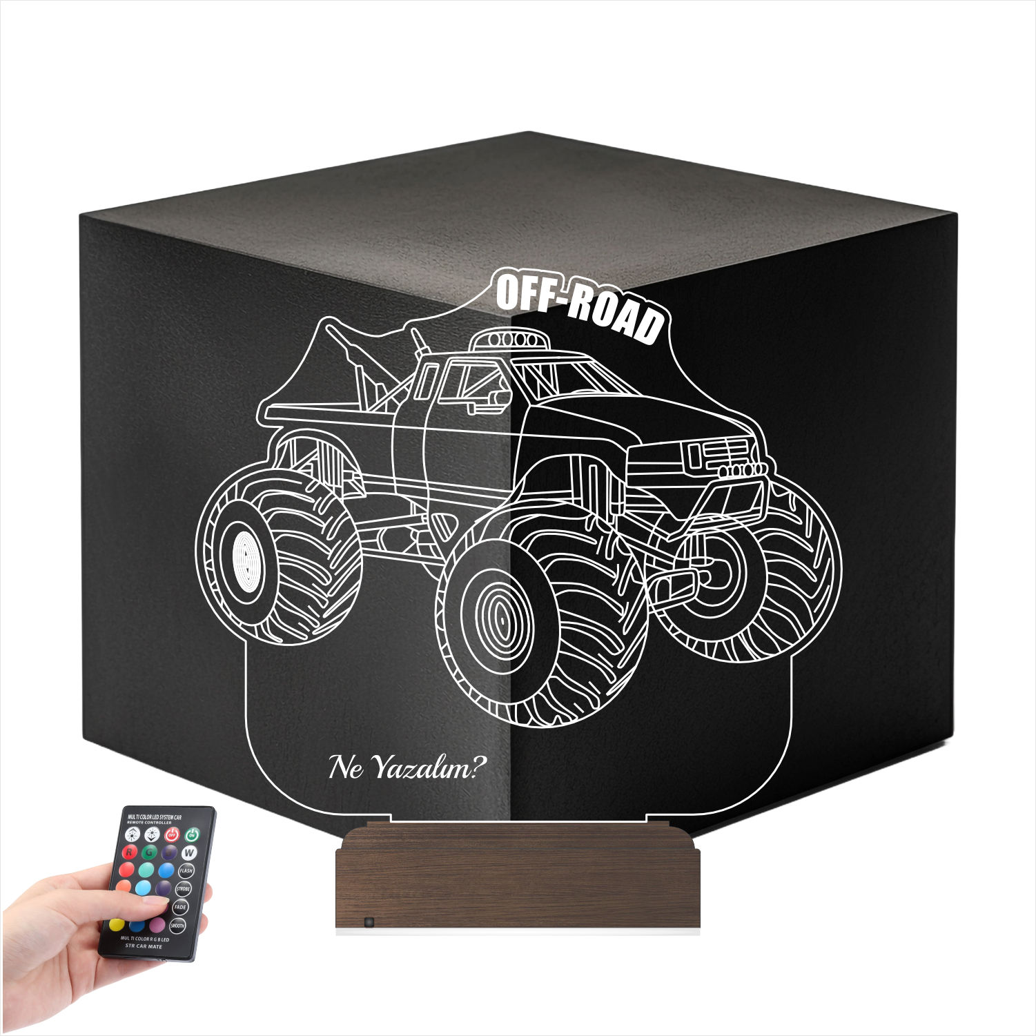 Внедорожник Монстр-трак — 3D LED Ночник | Подарок мальчику