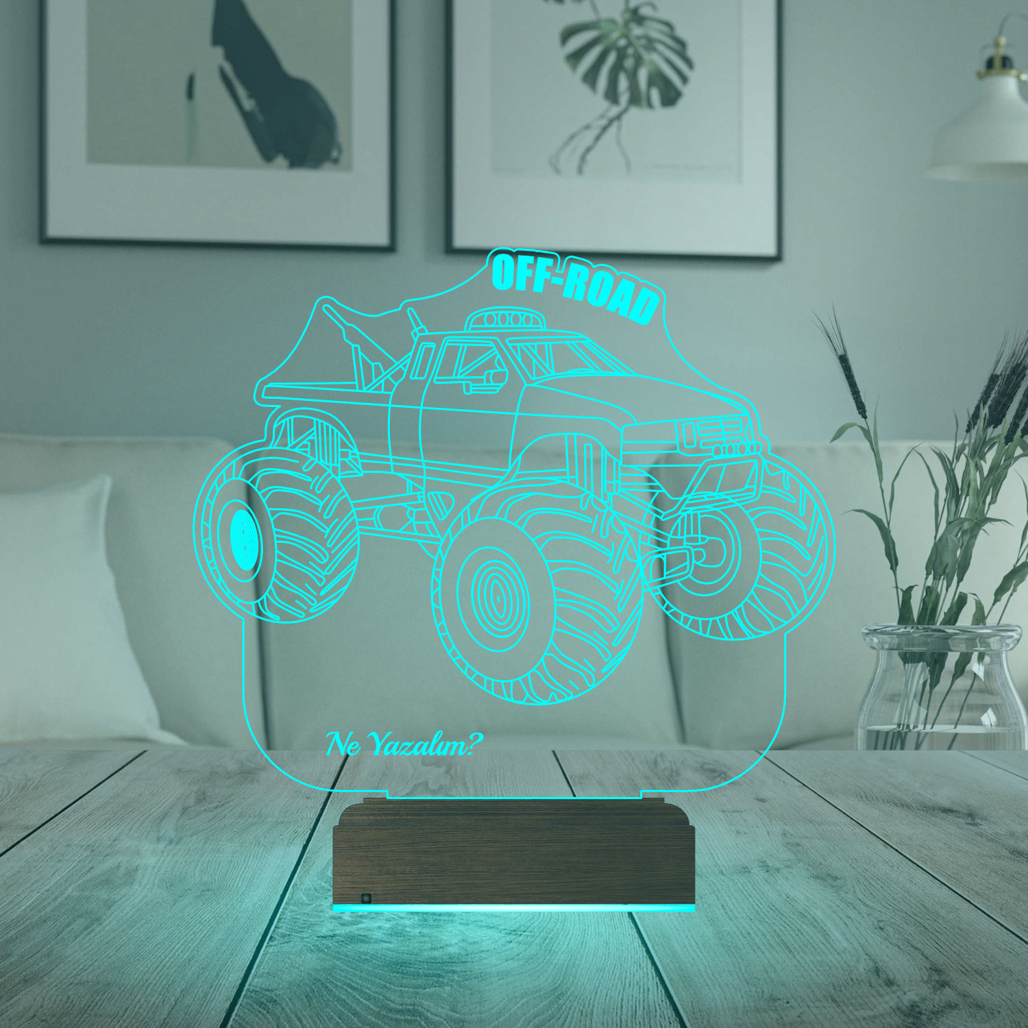 Именной подарок: 3d светильник "Внедорожник Off-Road" 2