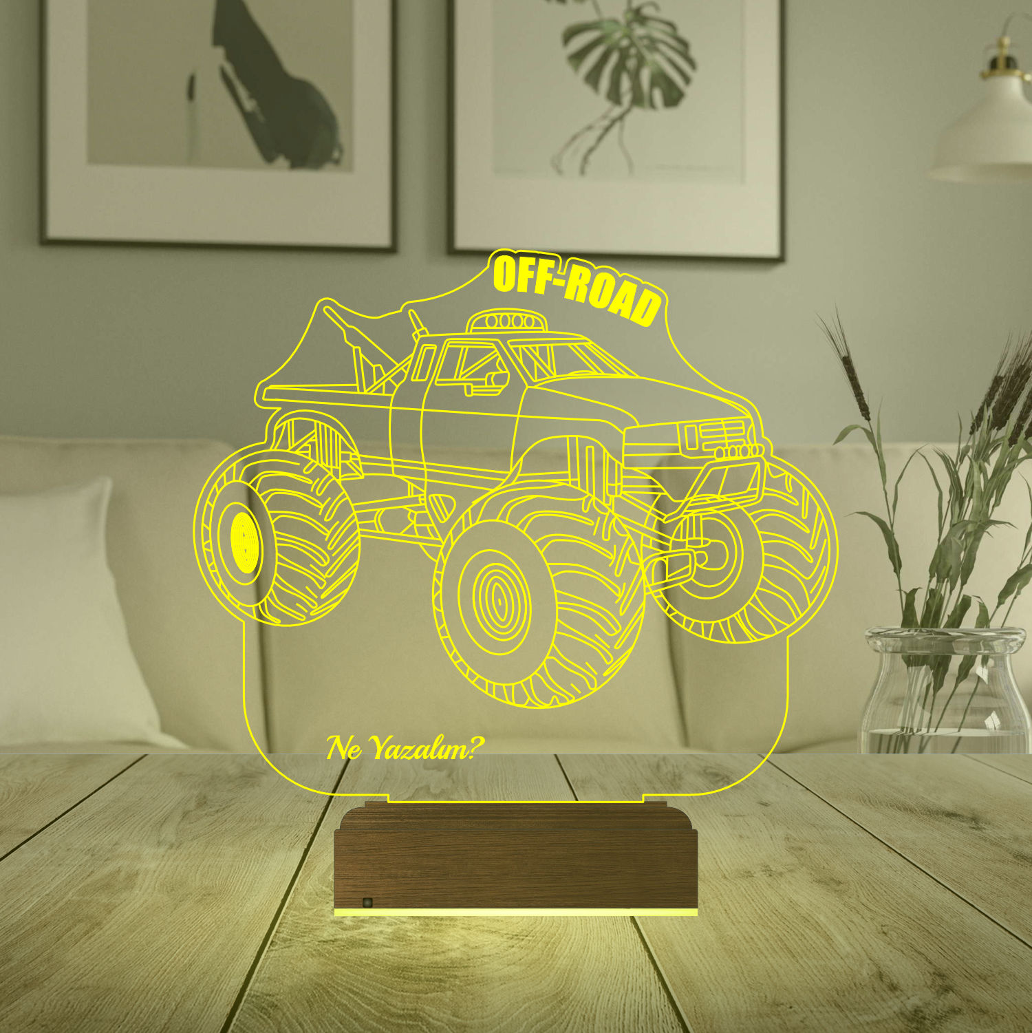 Именной подарок: 3d светильник "Внедорожник Off-Road" 5