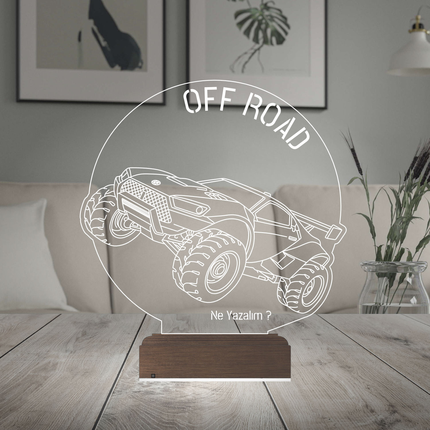 Внедорожник — 3D LED Ночник | Подарок мужчине или мальчику