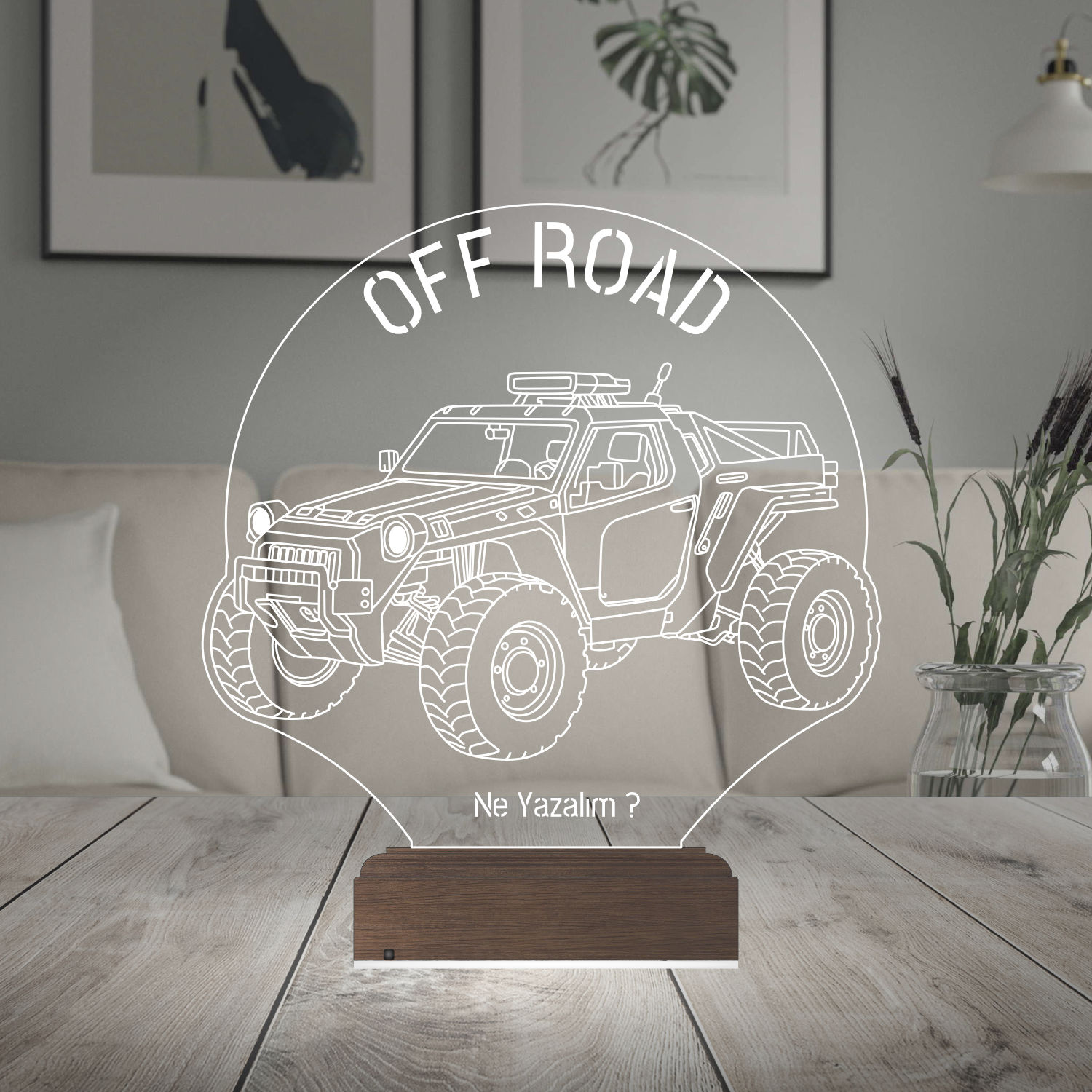 Внедорожник Off-Road — 3D LED Ночник | Подарок мужчине